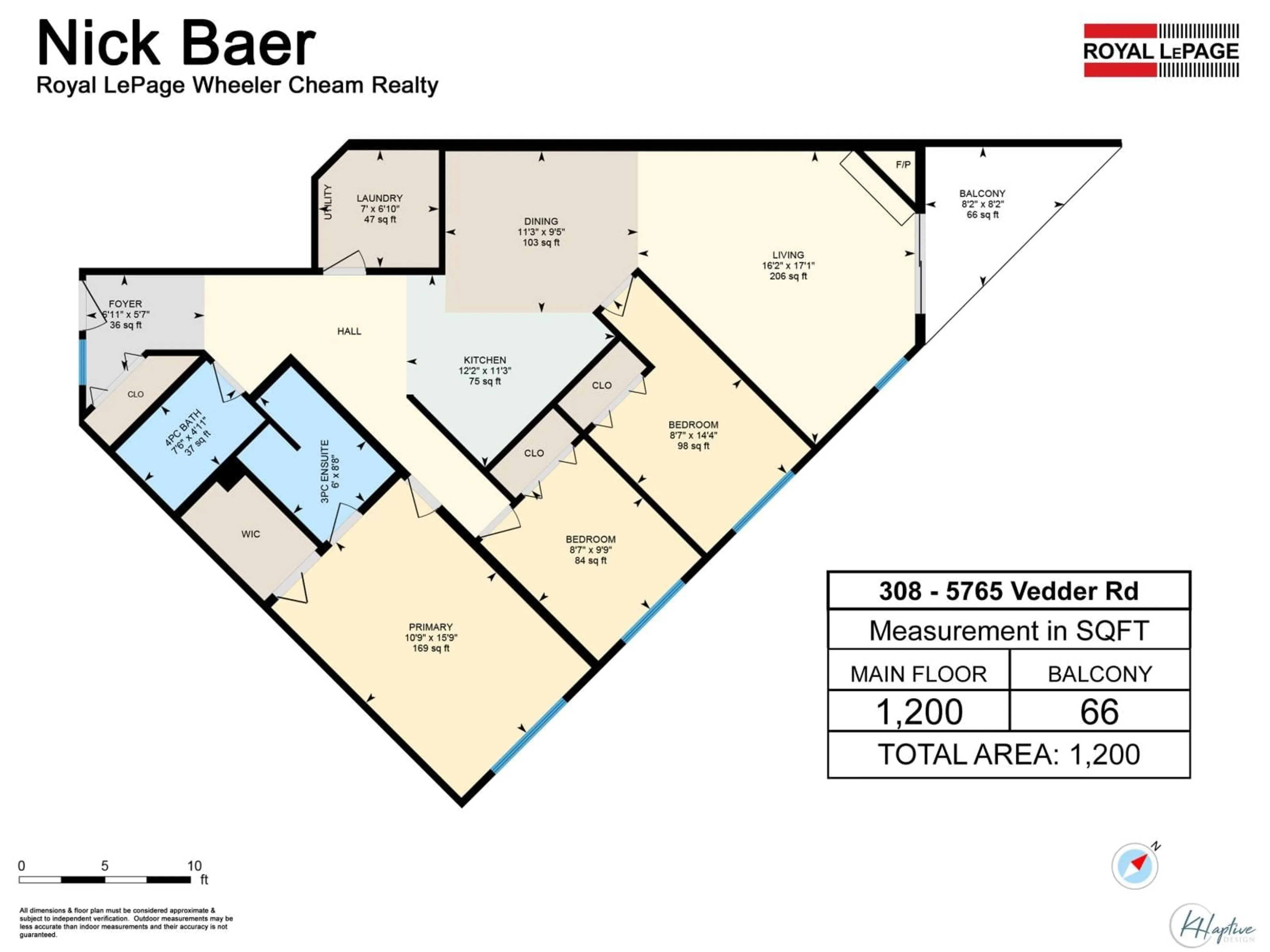 Floor plan for 308 - 5765 VEDDER ROAD, Chilliwack British Columbia V2R1C3