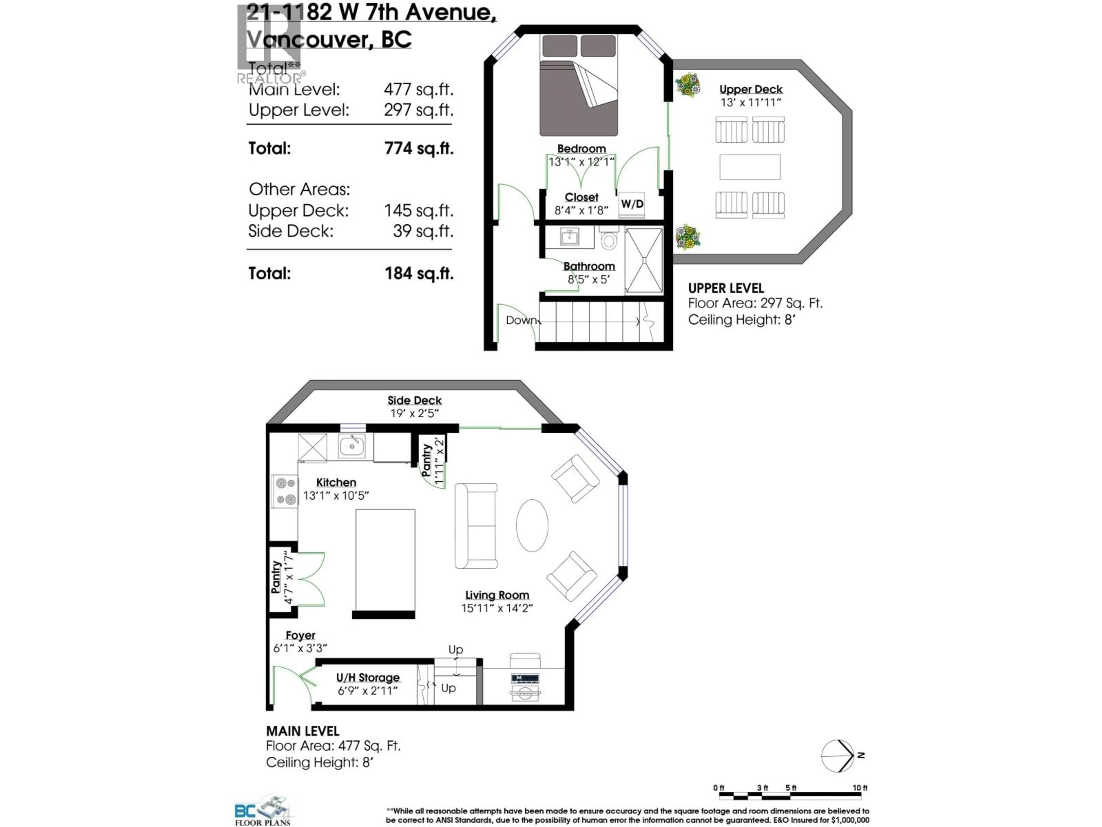 Floor plan for 21 - 1182 7TH AVENUE, Vancouver British Columbia V6H1B4