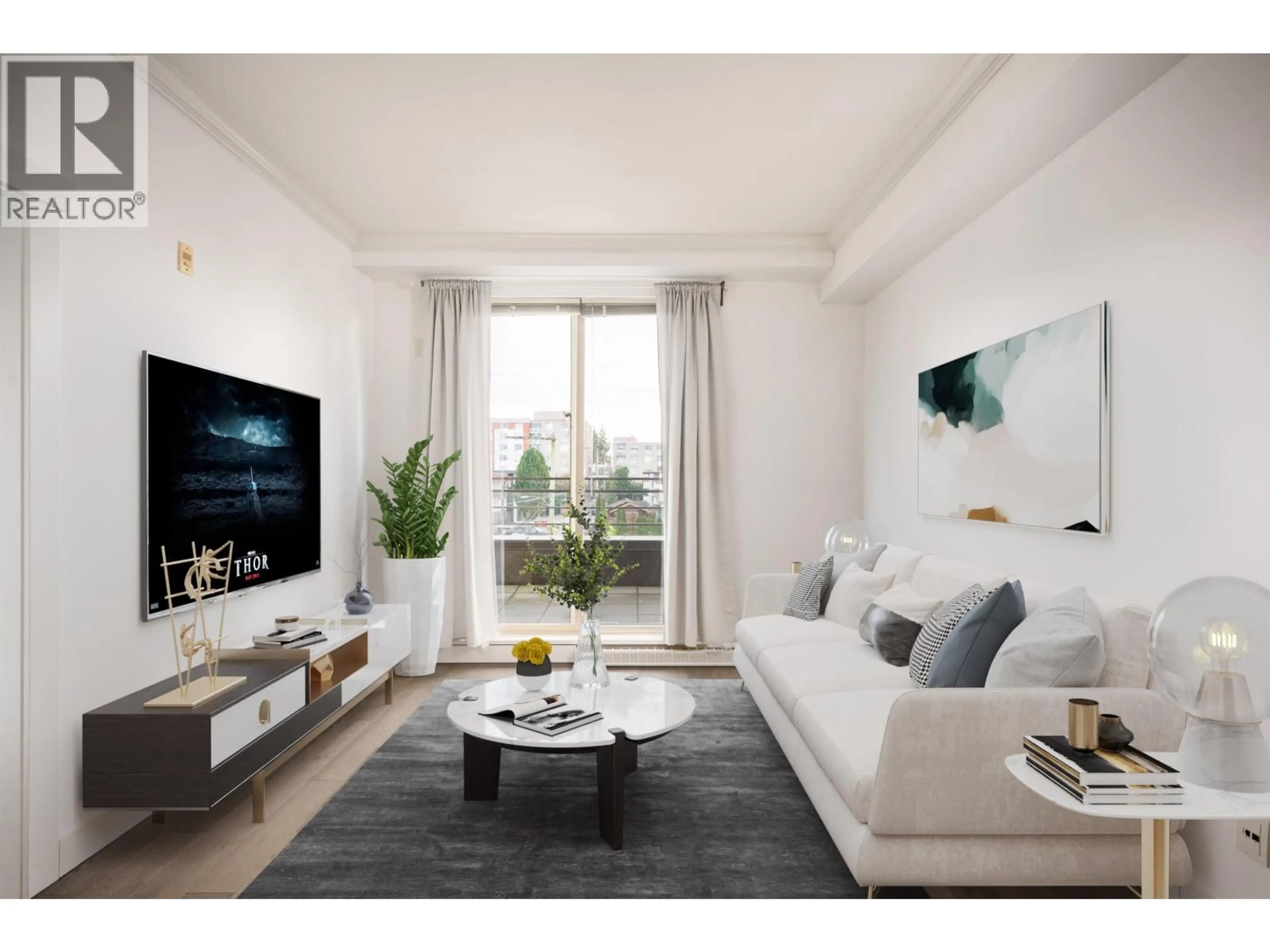 Living room with furniture, unknown for 410 - 2828 MAIN STREET, Vancouver British Columbia V5T3G2