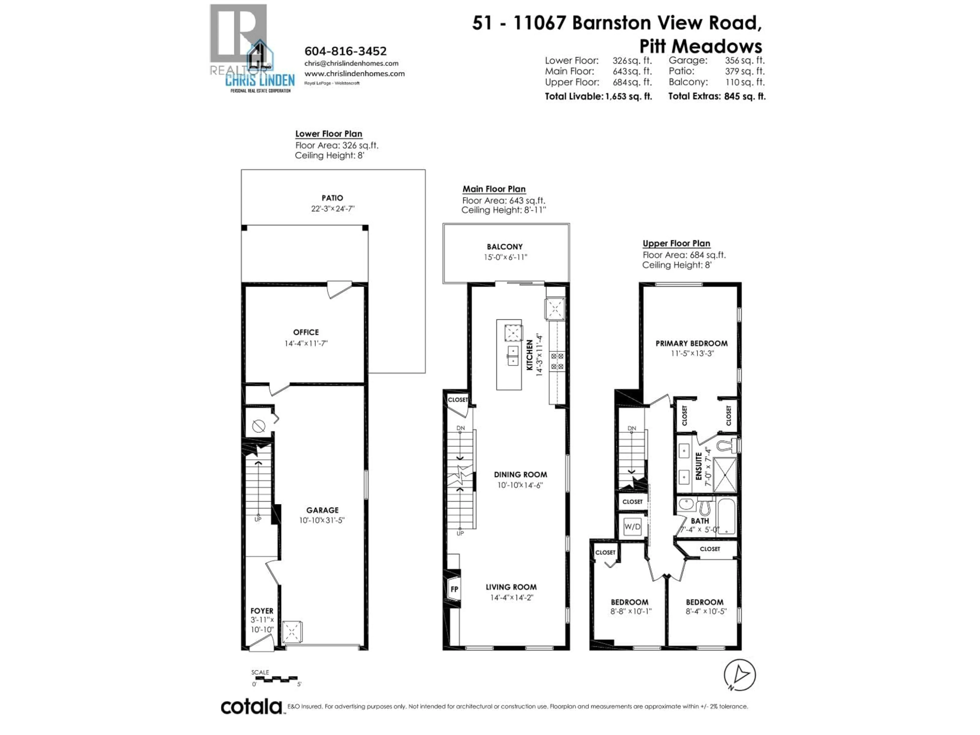 Floor plan for 51 - 11067 BARNSTON VIEW ROAD, Pitt Meadows British Columbia V3Y2X3