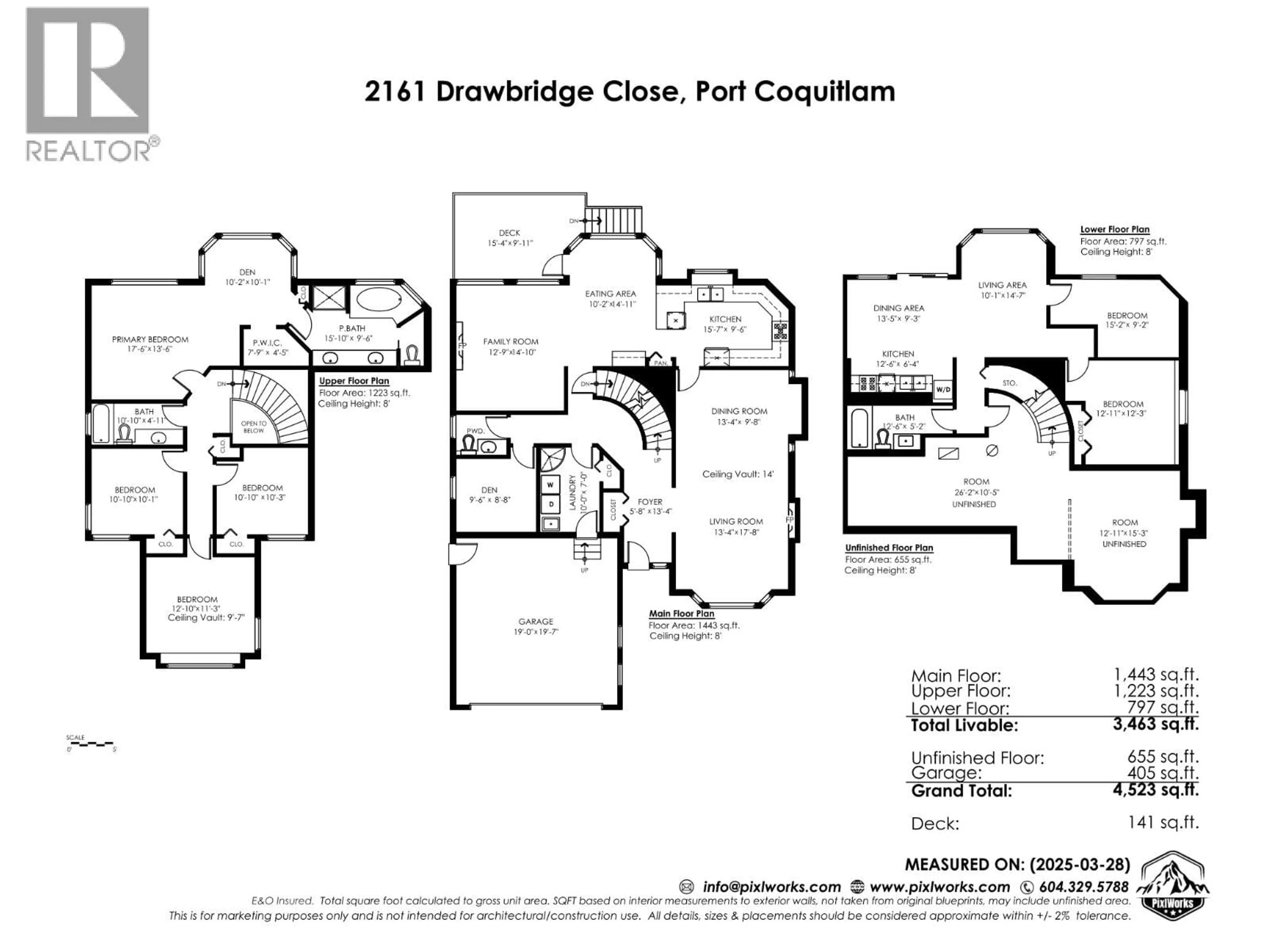 Floor plan for 2161 DRAWBRIDGE CLOSE, Port Coquitlam British Columbia V3C6H9