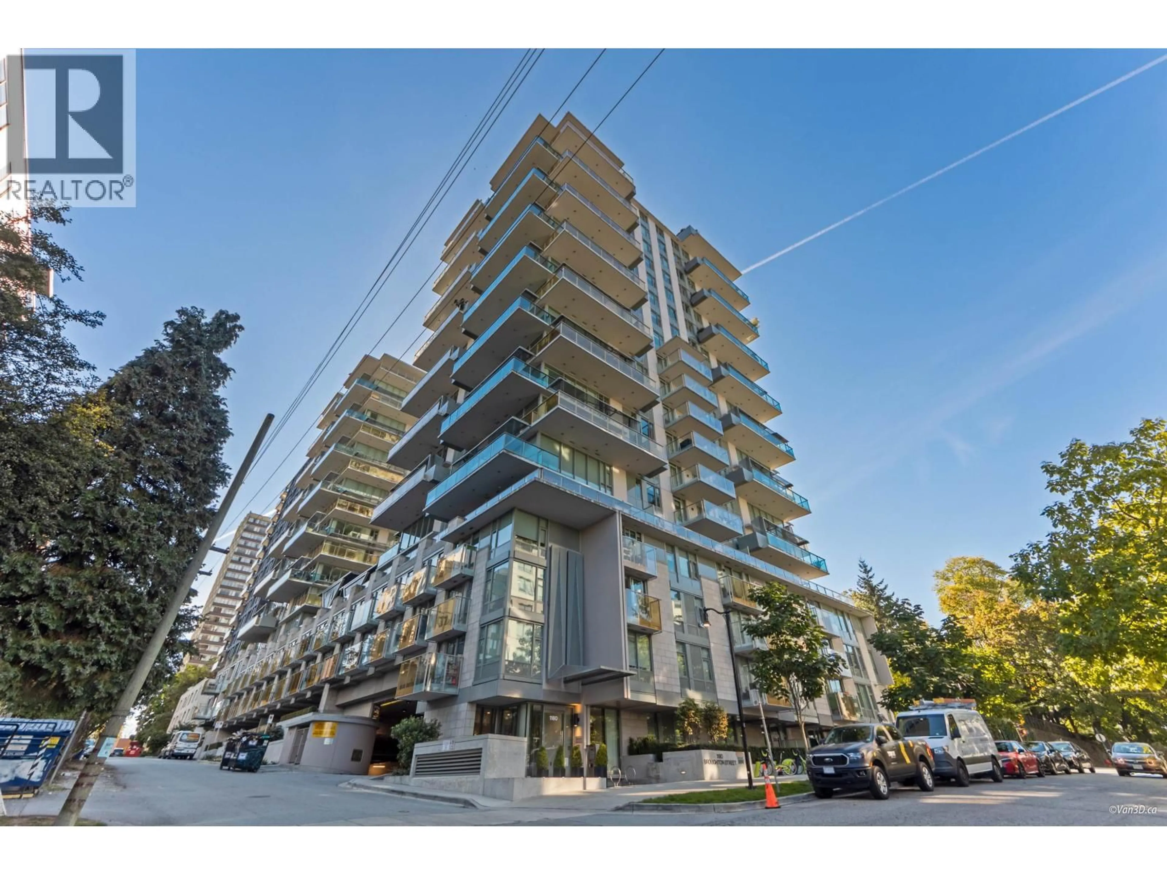 A pic from outside/outdoor area/front of a property/back of a property/a pic from drone, building for 1604 - 1180 BROUGHTON STREET, Vancouver British Columbia V6G2B1