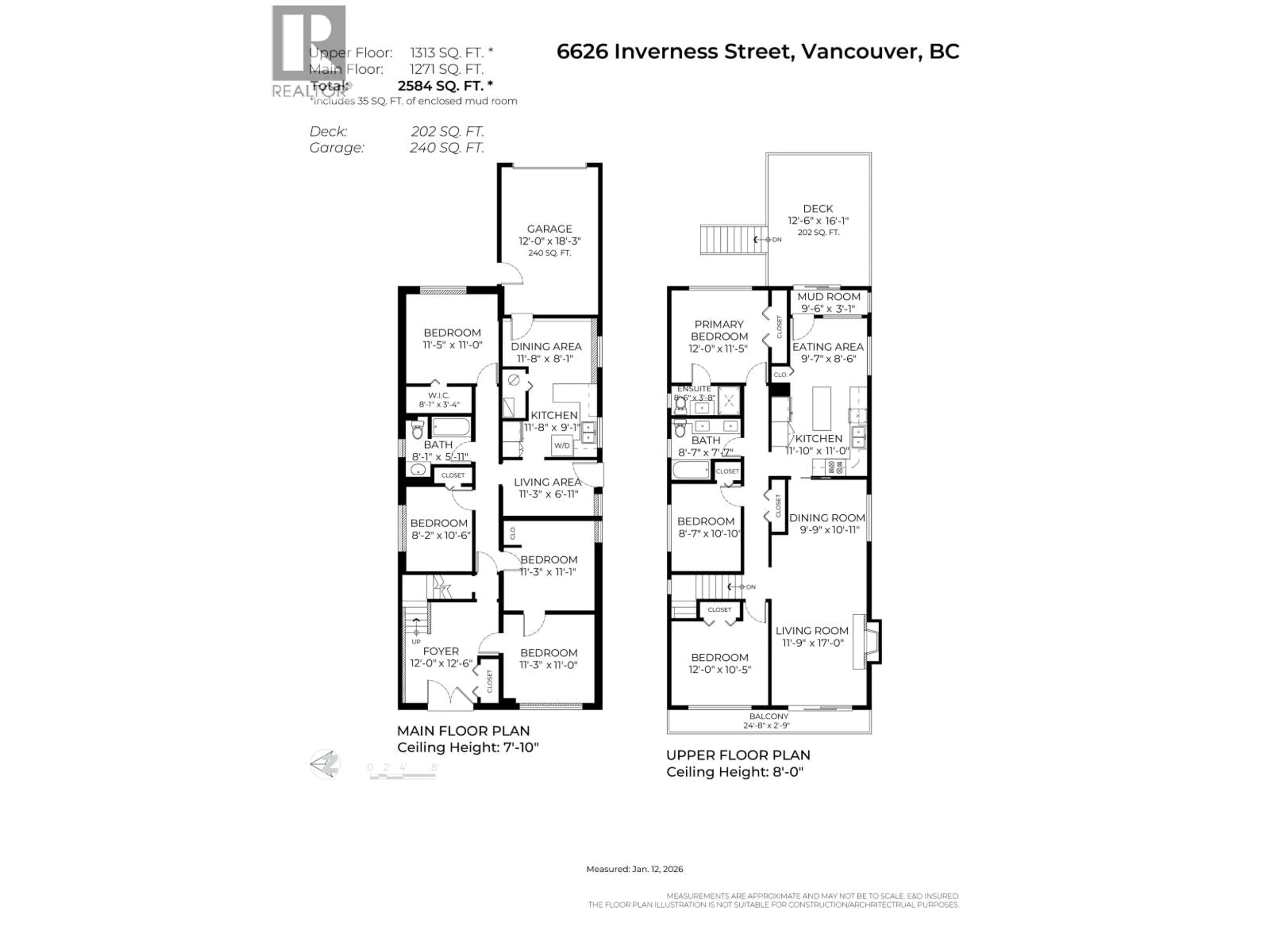Floor plan for 6626 INVERNESS STREET, Vancouver British Columbia V5X4E9