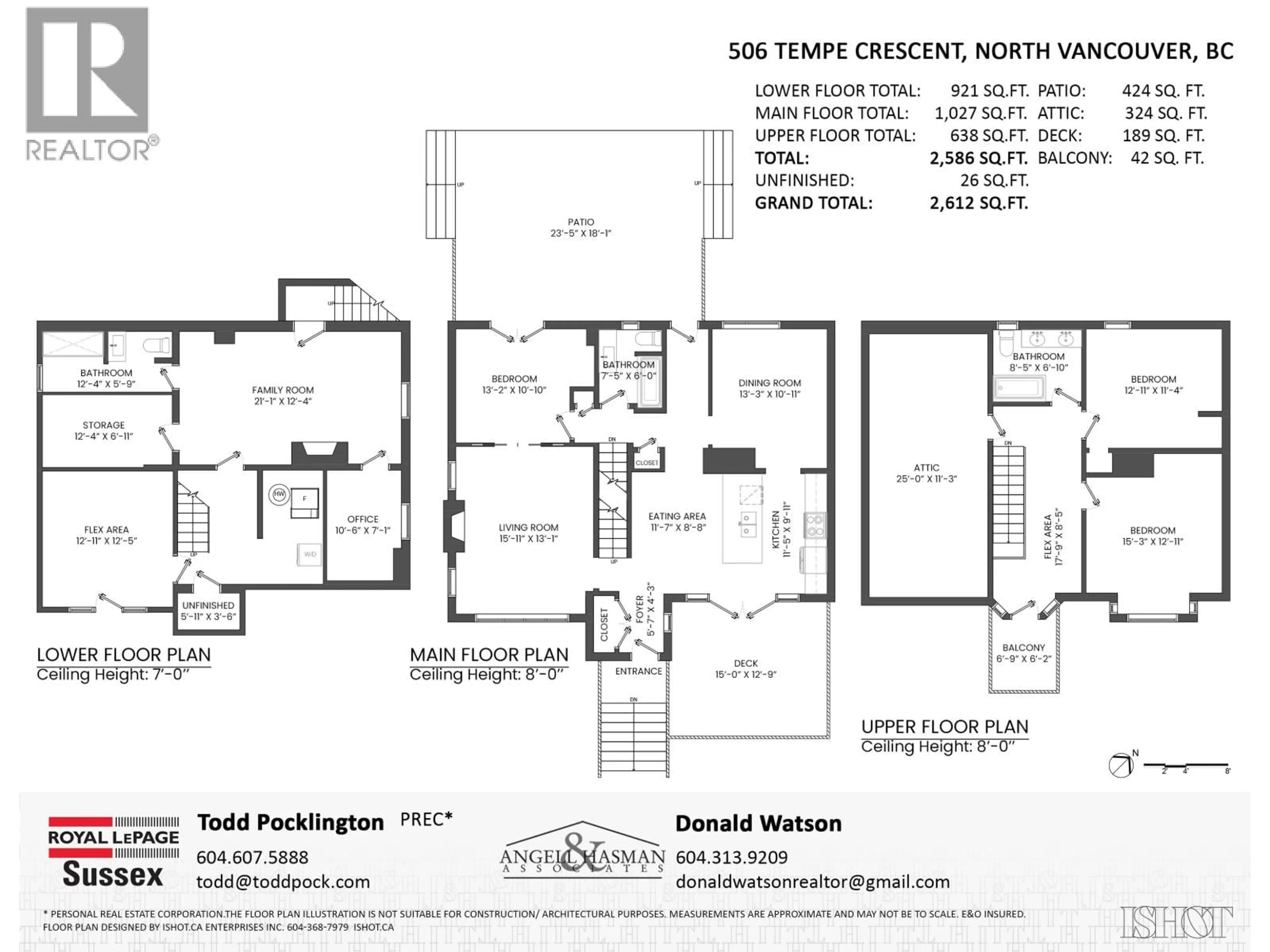 Floor plan for 506 TEMPE CRESCENT, North Vancouver British Columbia V7N1E8