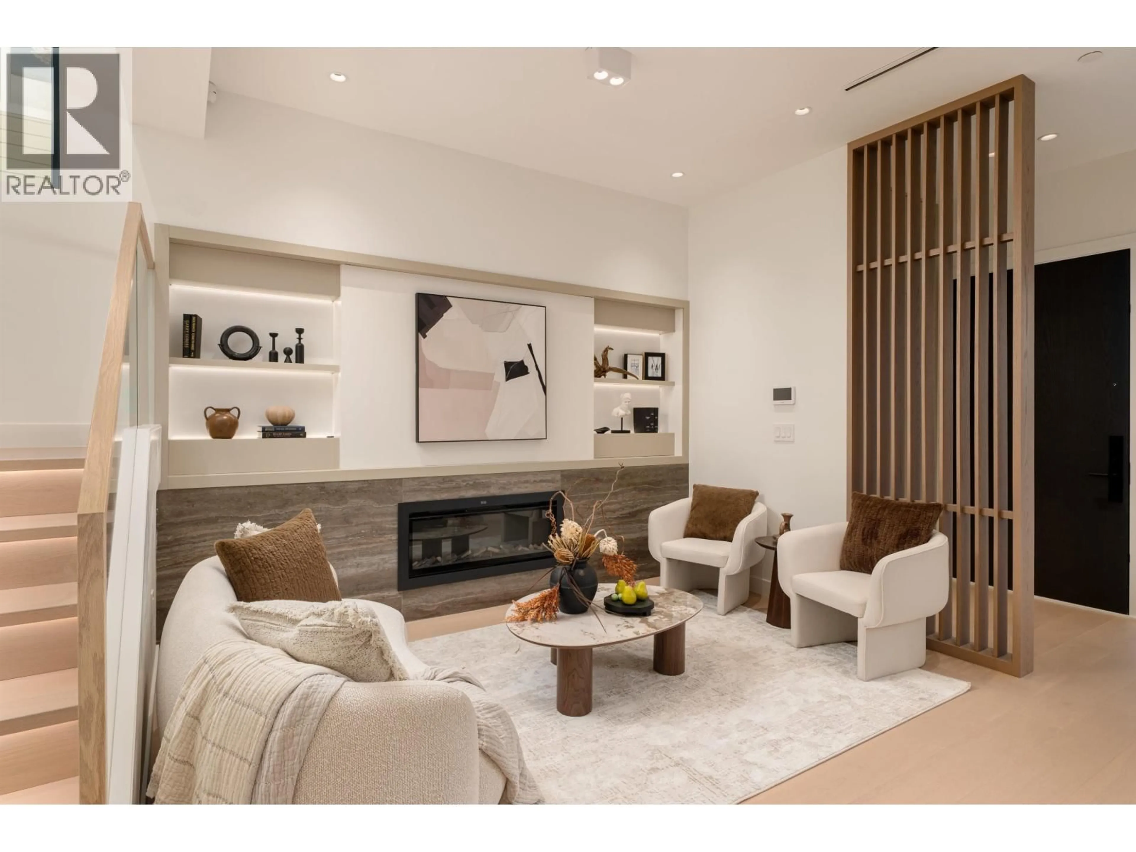 Living room with furniture, wood/laminate floor for 1 - 4018 21ST AVENUE, Vancouver British Columbia V6S1H9