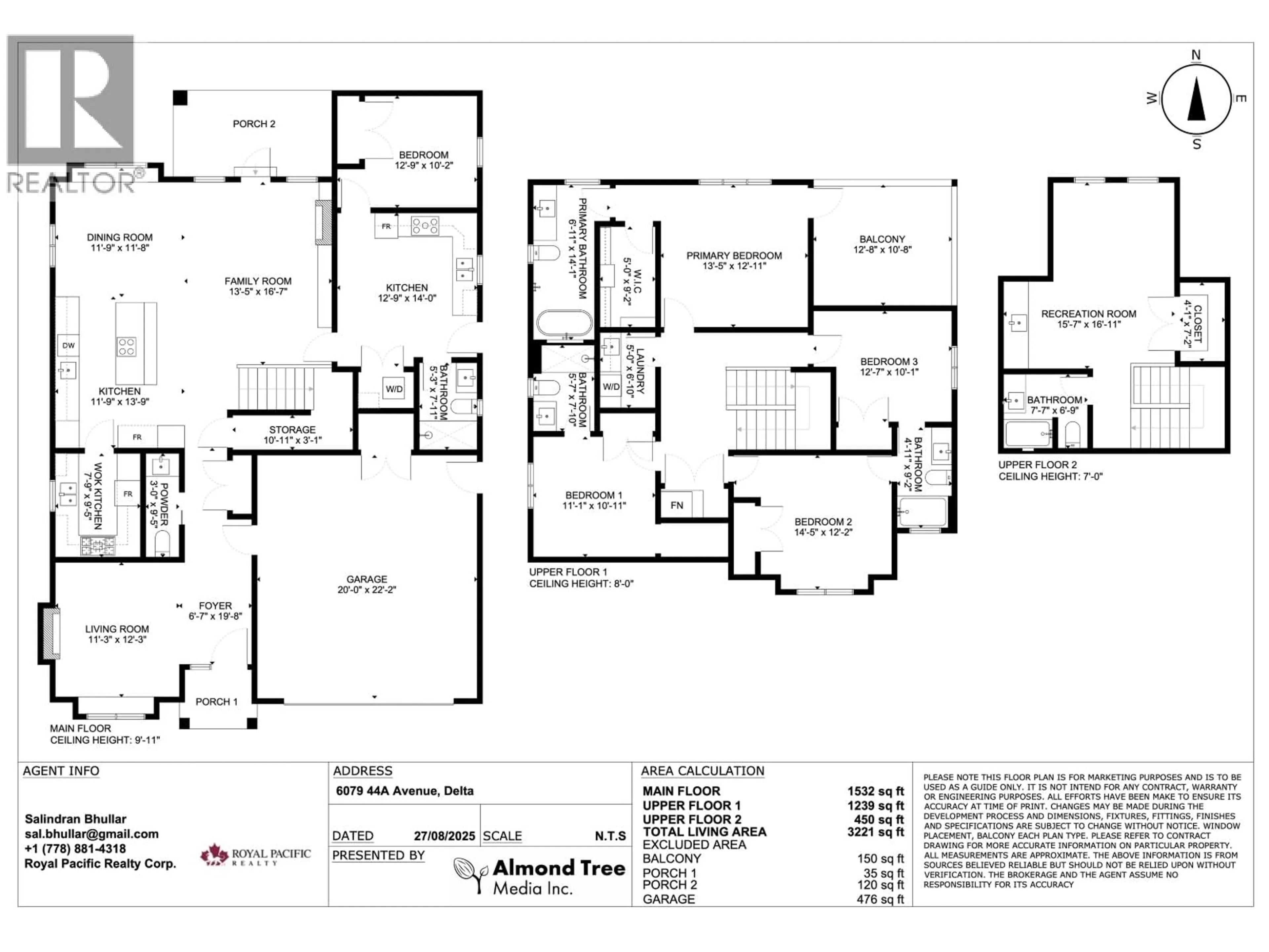 Floor plan for 6079 44A AVENUE, Ladner British Columbia V4K4C8
