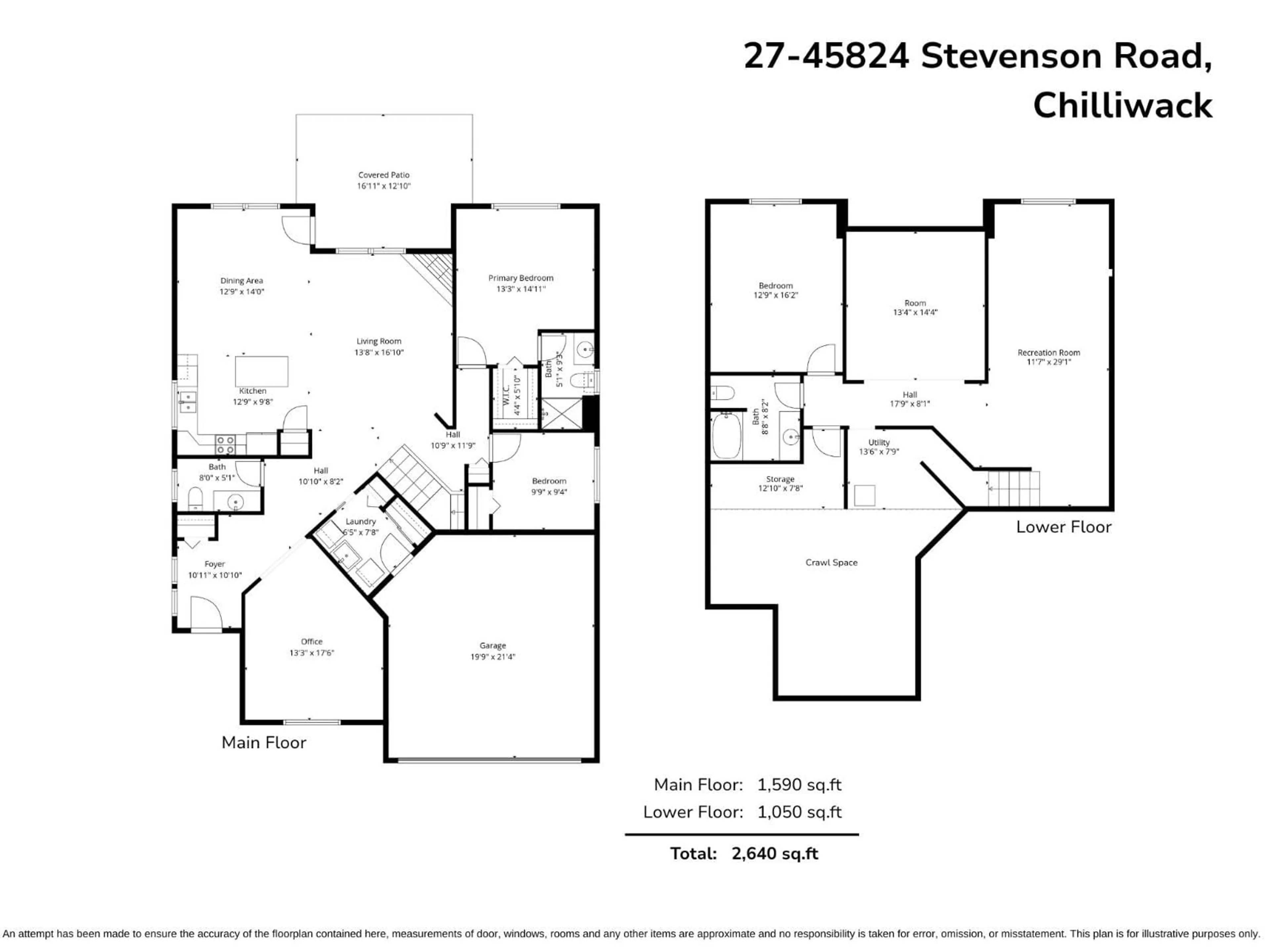 Floor plan for 27 - 45824 STEVENSON ROAD, Sardis British Columbia V2R5W5