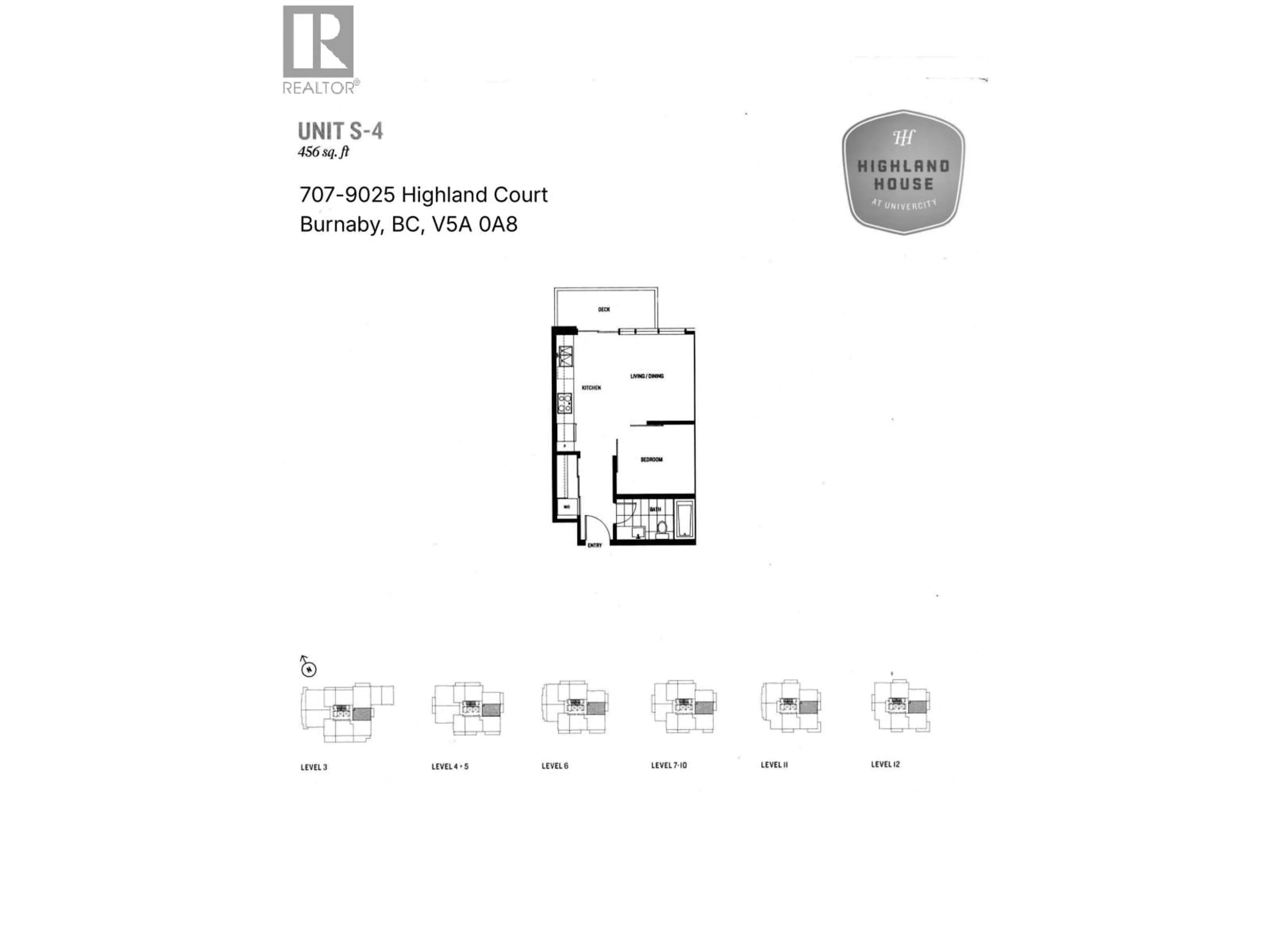 Floor plan for 707 - 9025 HIGHLAND COURT, Burnaby British Columbia V5A0A8