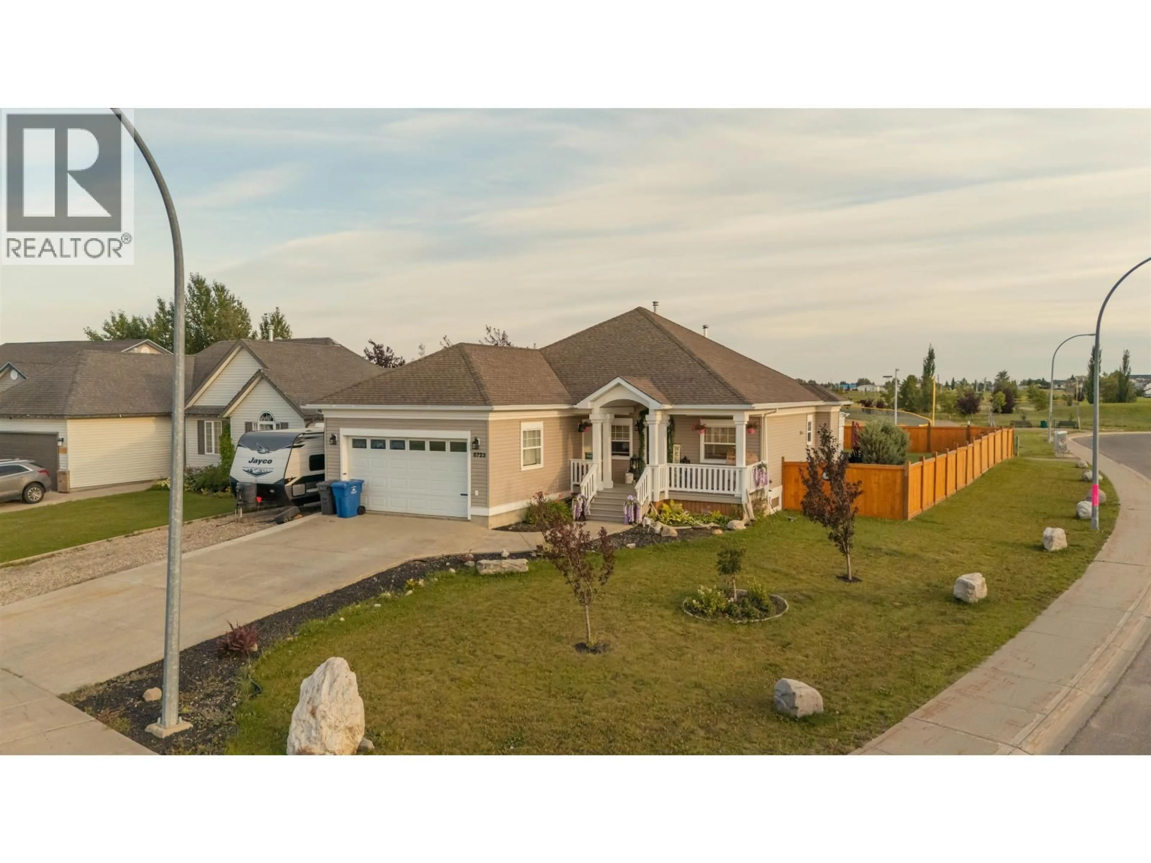 A pic from outside/outdoor area/front of a property/back of a property/a pic from drone, street for 8723 109 AVENUE, Fort St. John British Columbia V1J7E6