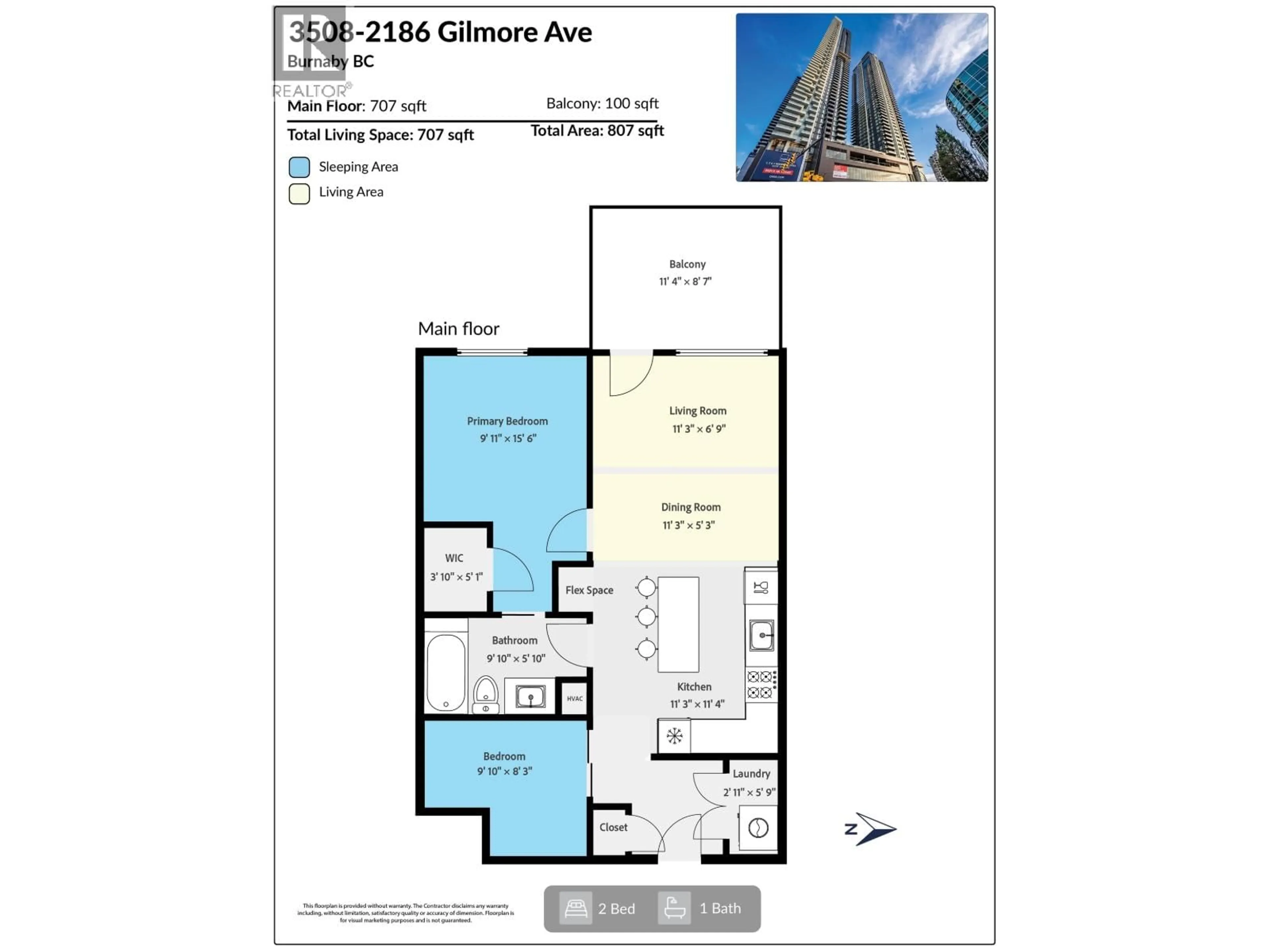 Floor plan for 3508 - 2186 GILMORE AVENUE, Burnaby British Columbia V5C0N7