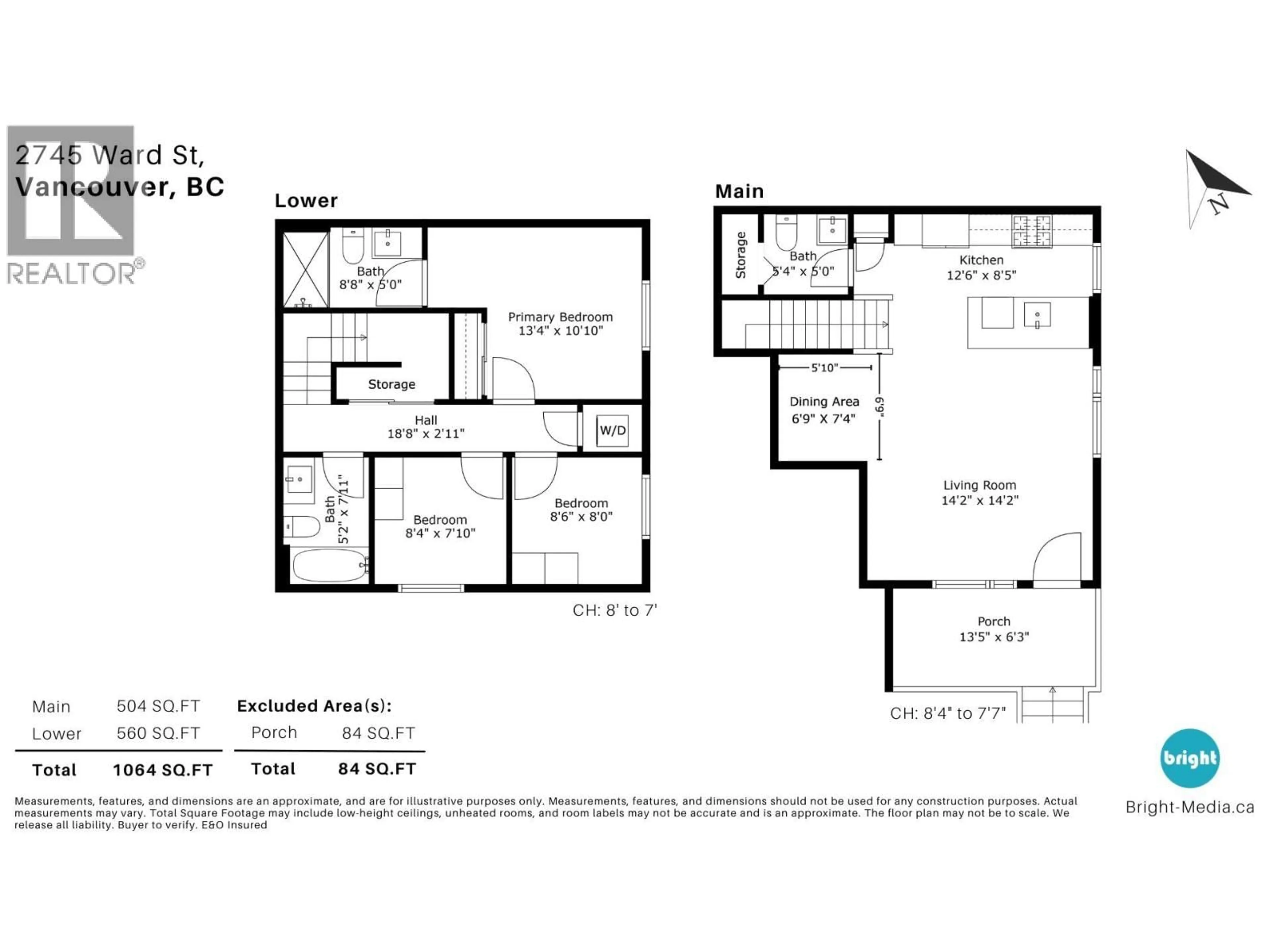 Floor plan for 2745 WARD STREET, Vancouver British Columbia V5R4S7