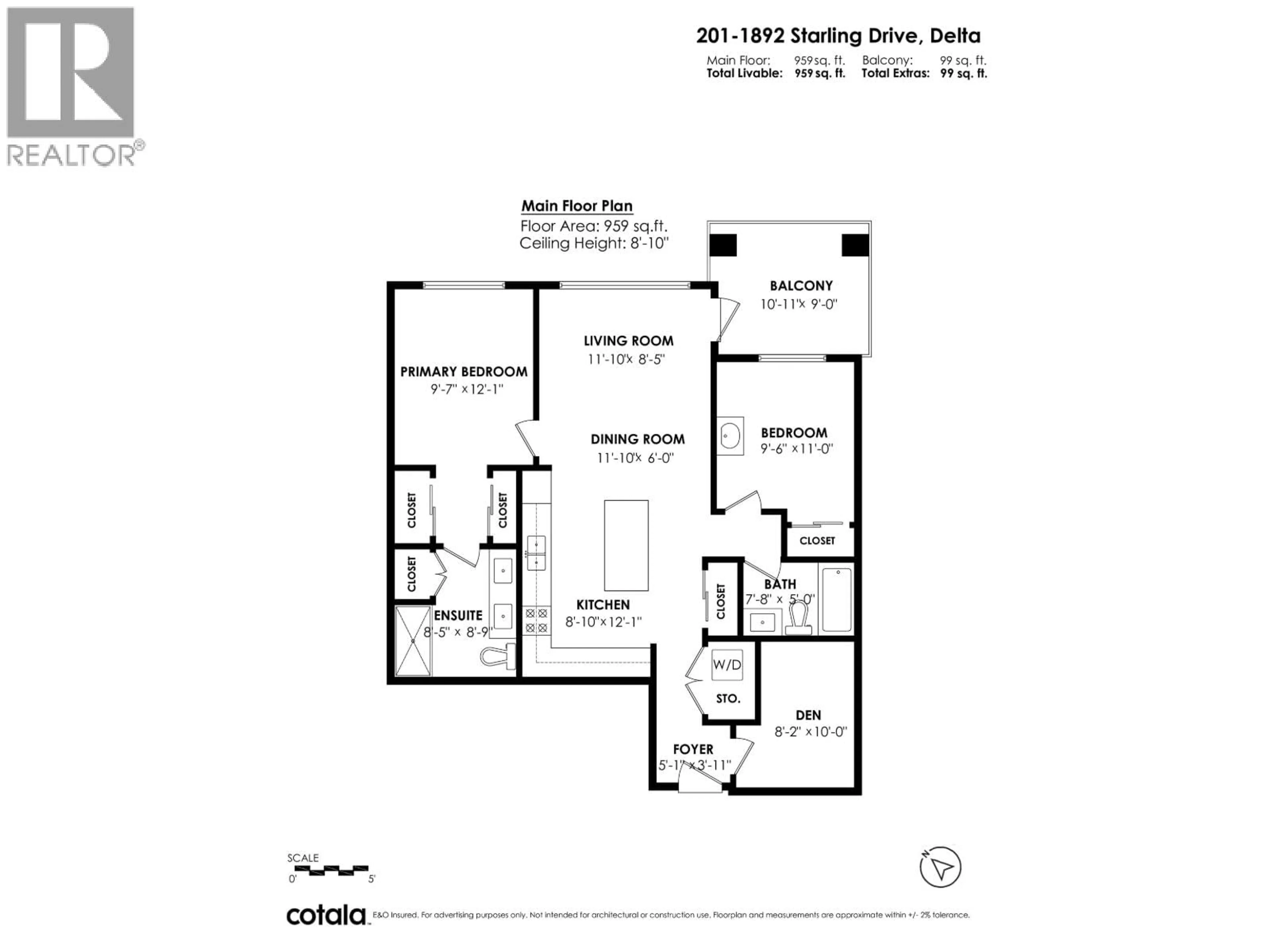 Floor plan for 201 - 1892 STARLING DRIVE, Tsawwassen British Columbia V4M4G2
