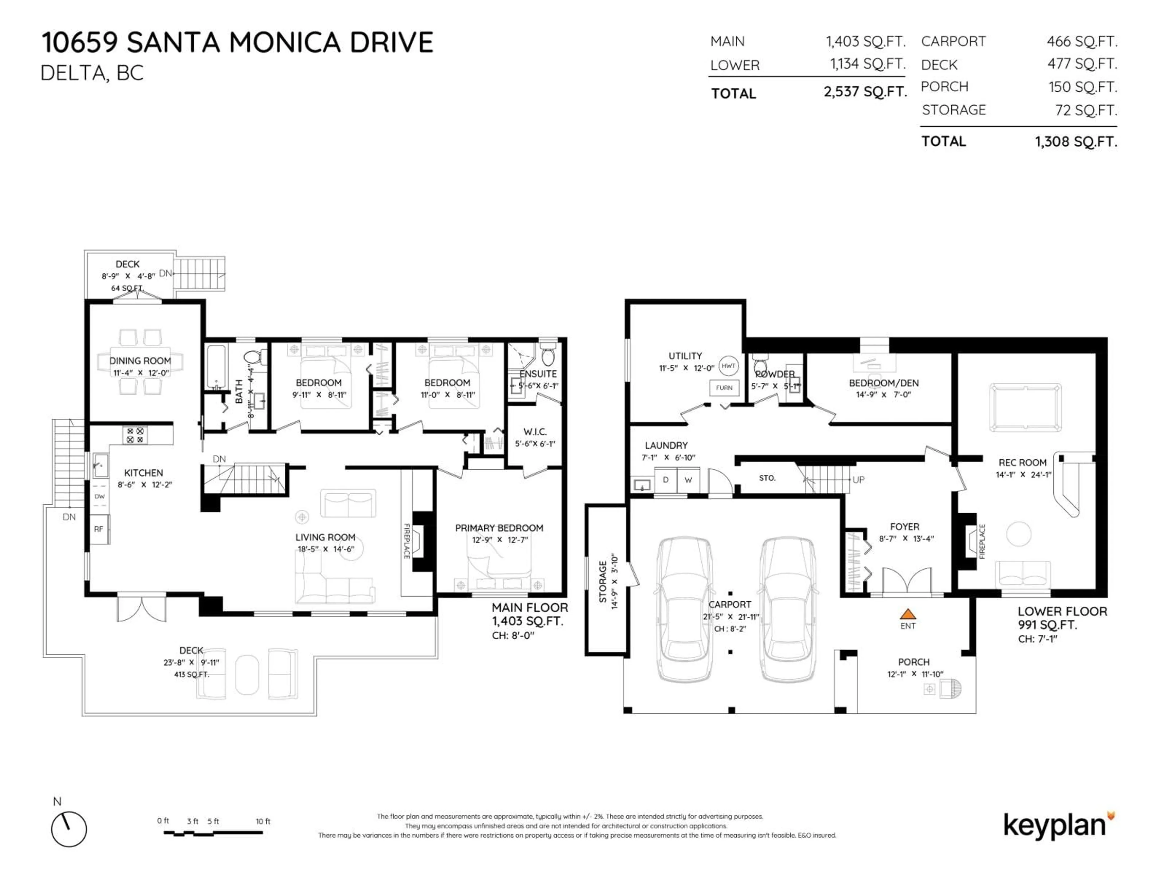 Floor plan for 10659 SANTA MONICA DRIVE, Delta British Columbia V4C1P9
