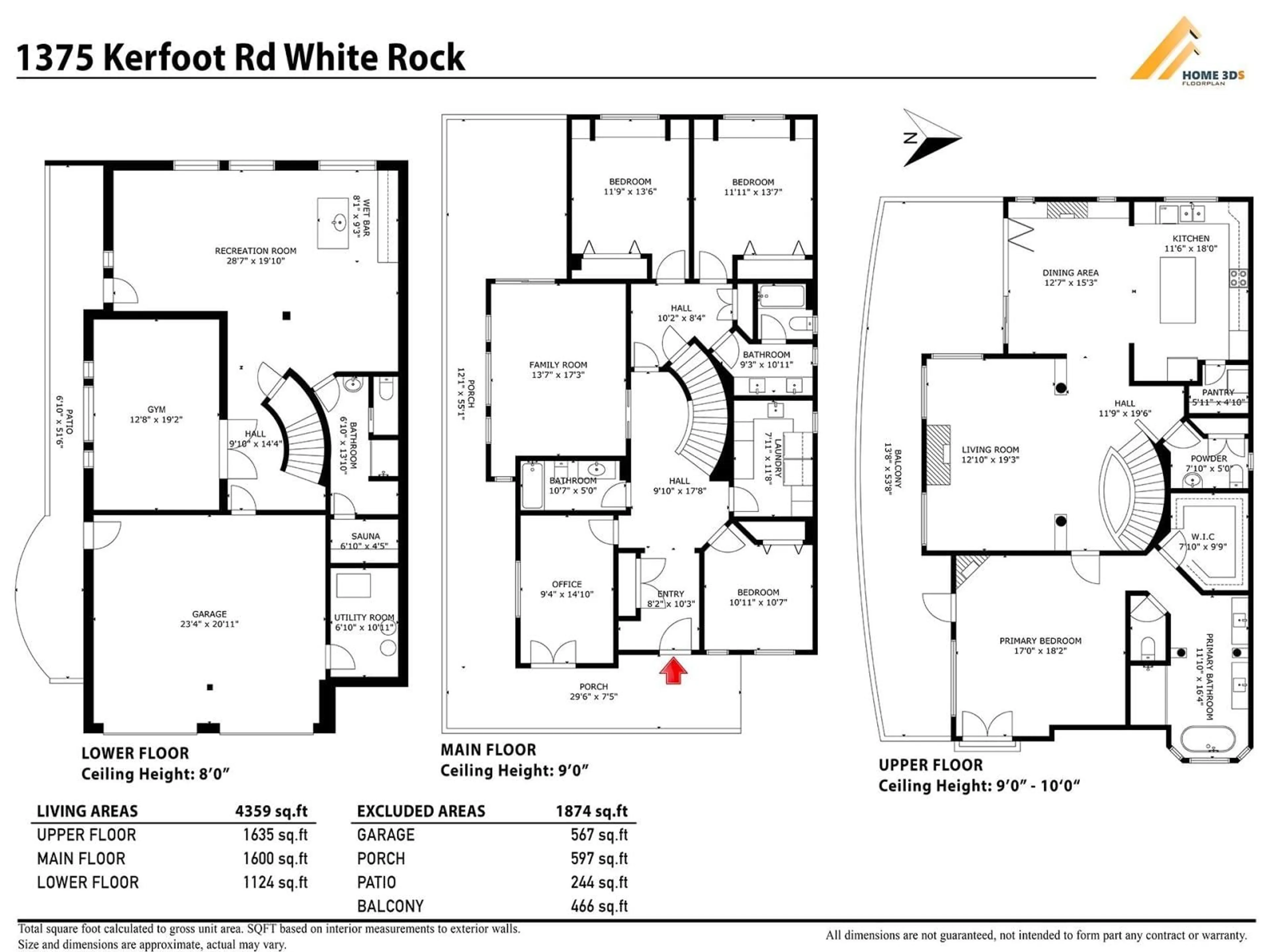 Floor plan for 1375 KERFOOT ROAD, White Rock British Columbia V4B3L5