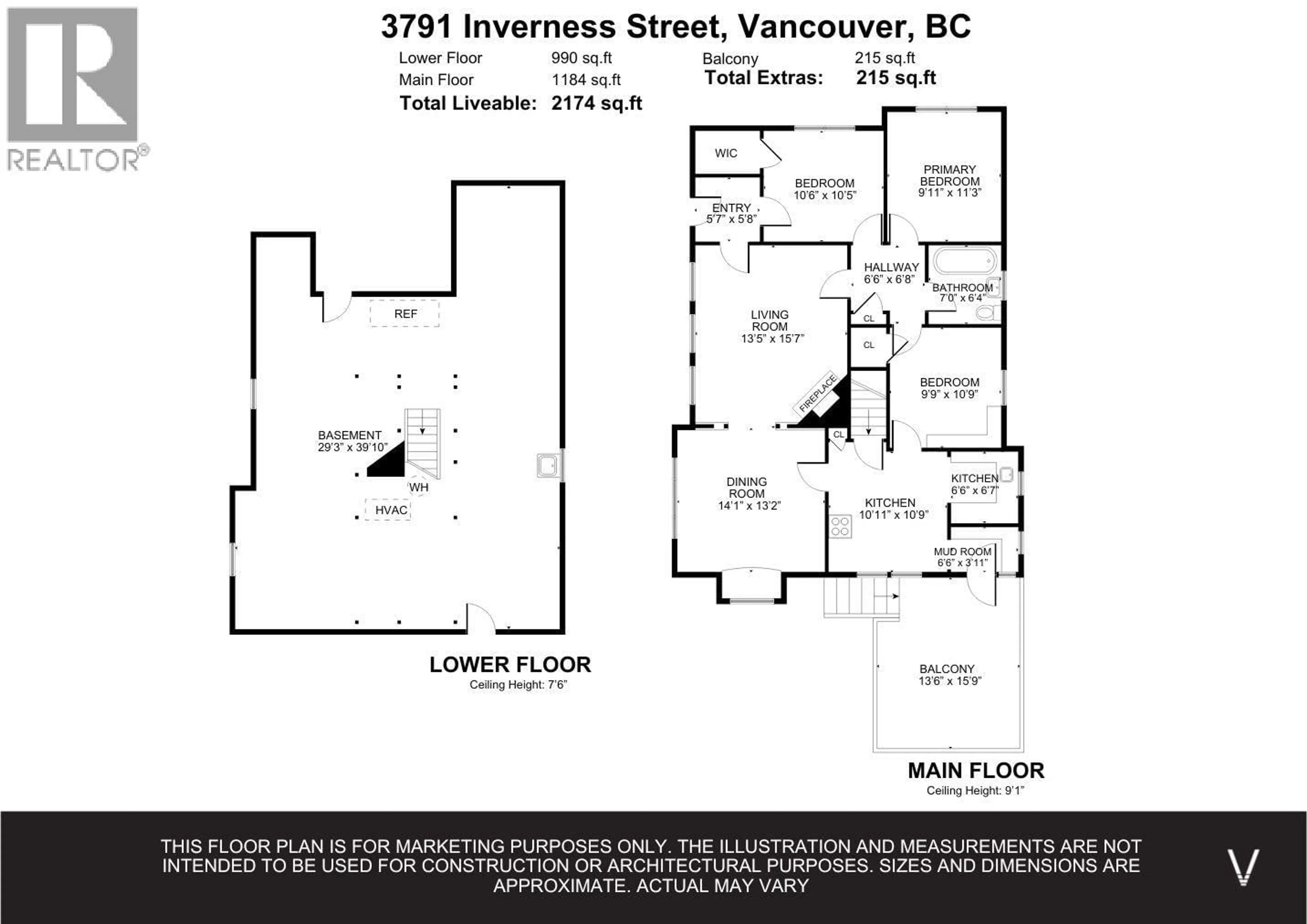Floor plan for 3791 INVERNESS STREET, Vancouver British Columbia V5V4V8