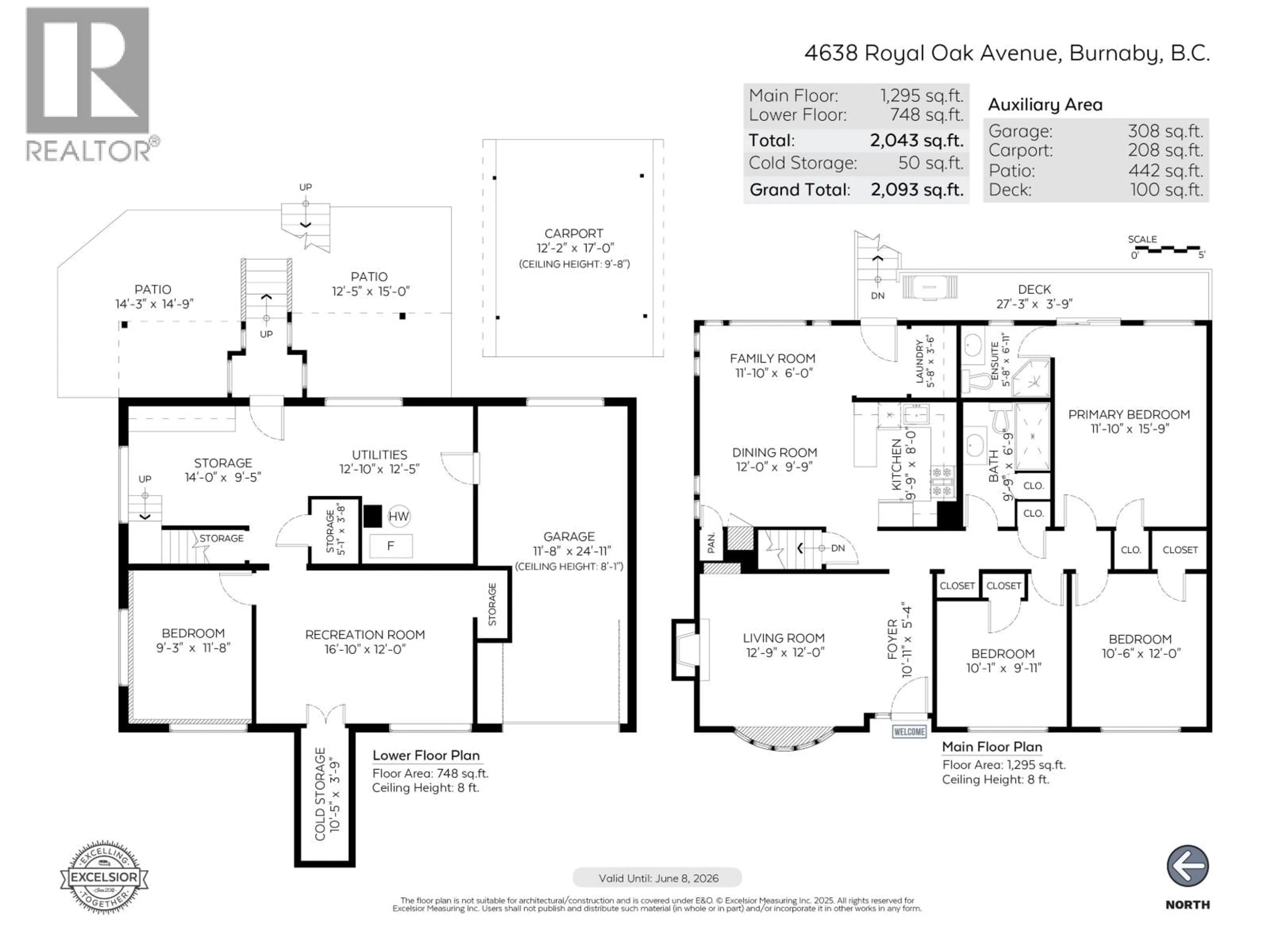 Floor plan for 4638 ROYAL OAK AVENUE, Burnaby British Columbia V5G3M5