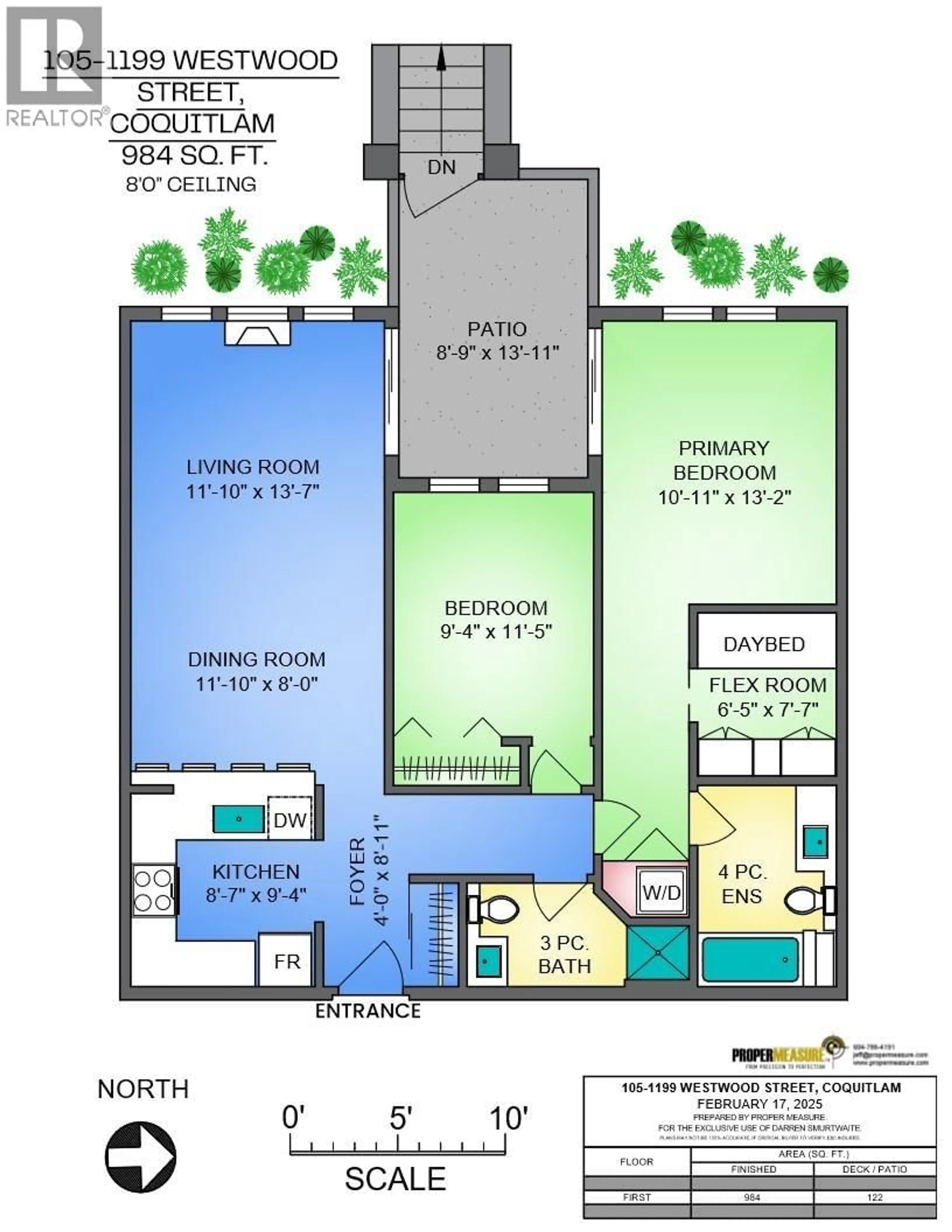 Floor plan for 105 - 1199 WESTWOOD STREET, Coquitlam British Columbia V3B7P6