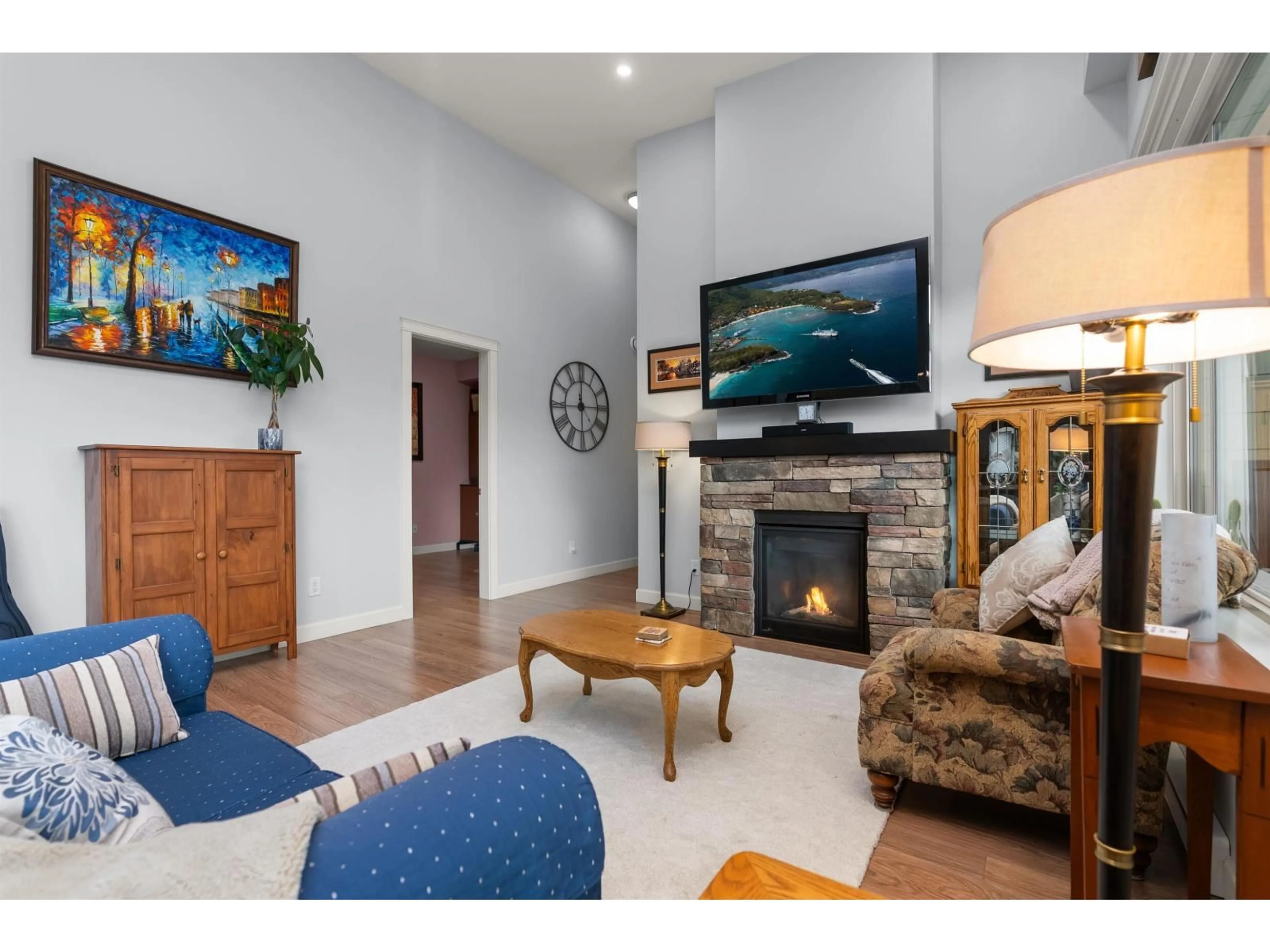 Living room with furniture, unknown for 609 - 2860 TRETHEWEY STREET, Abbotsford British Columbia V2T0G5