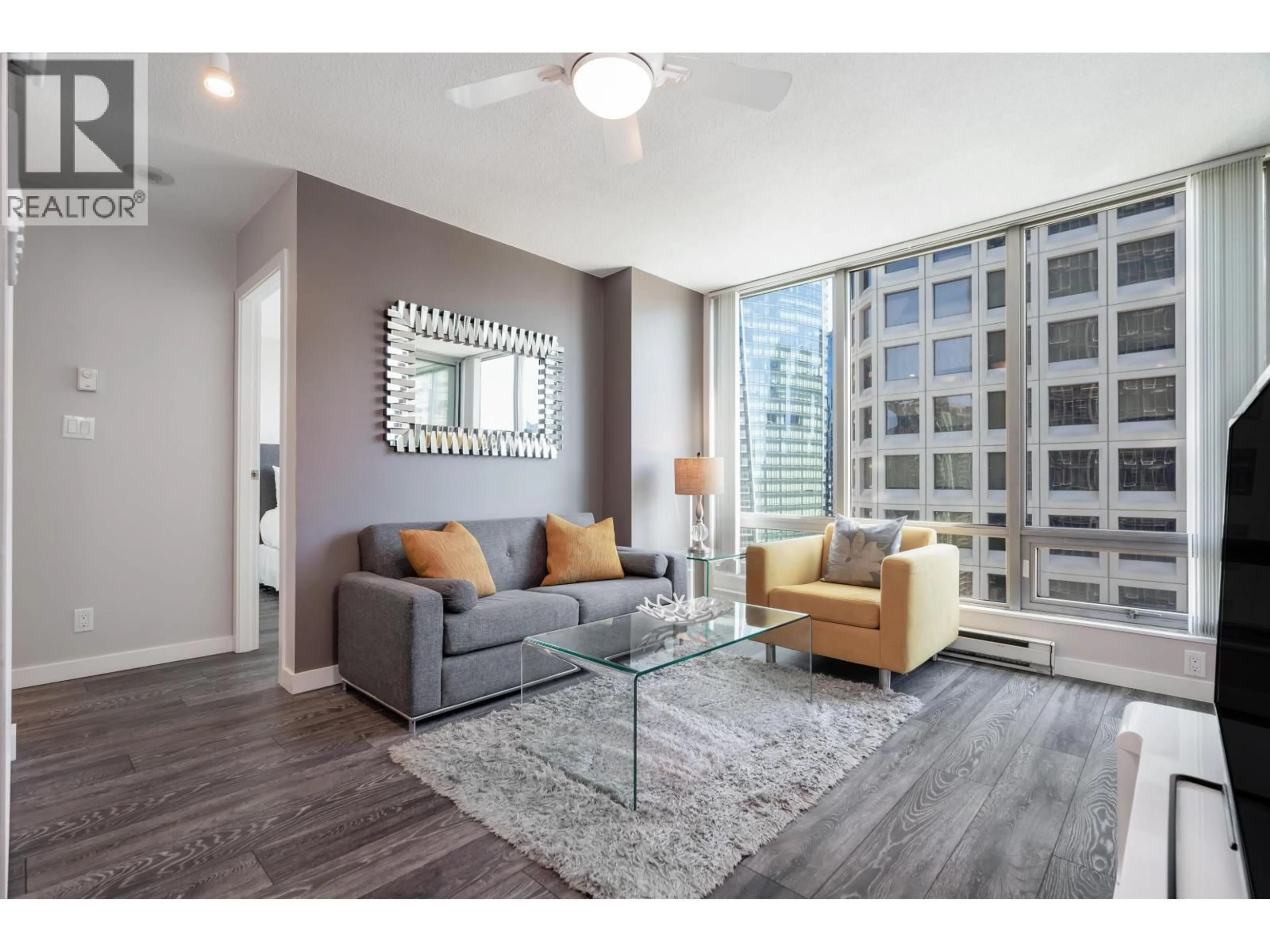 Living room with furniture, unknown for 1505 - 1200 GEORGIA STREET, Vancouver British Columbia V6E4R2