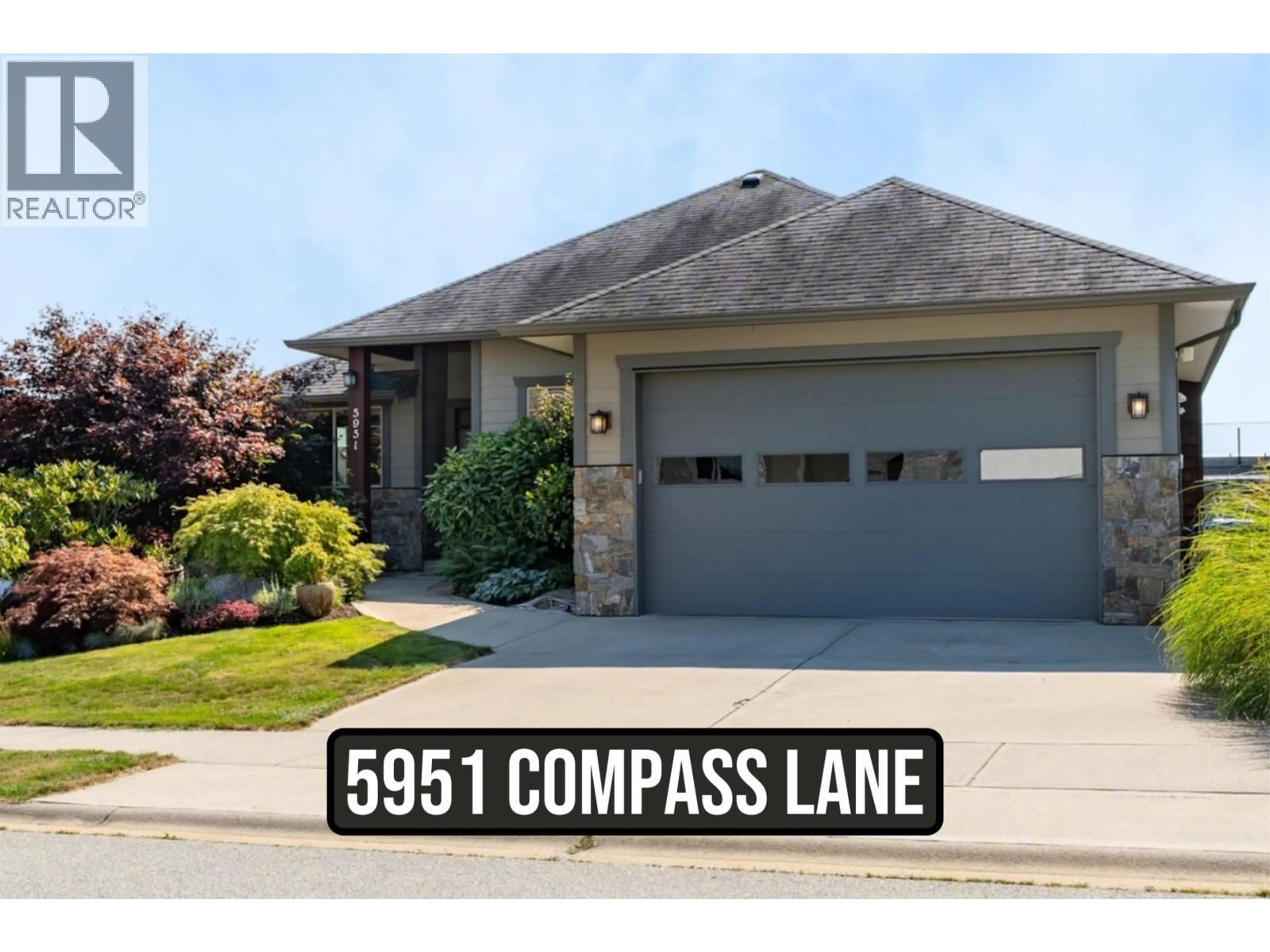 Home with vinyl exterior material, street for 5951 COMPASS LANE, Sechelt British Columbia V7Z0V1