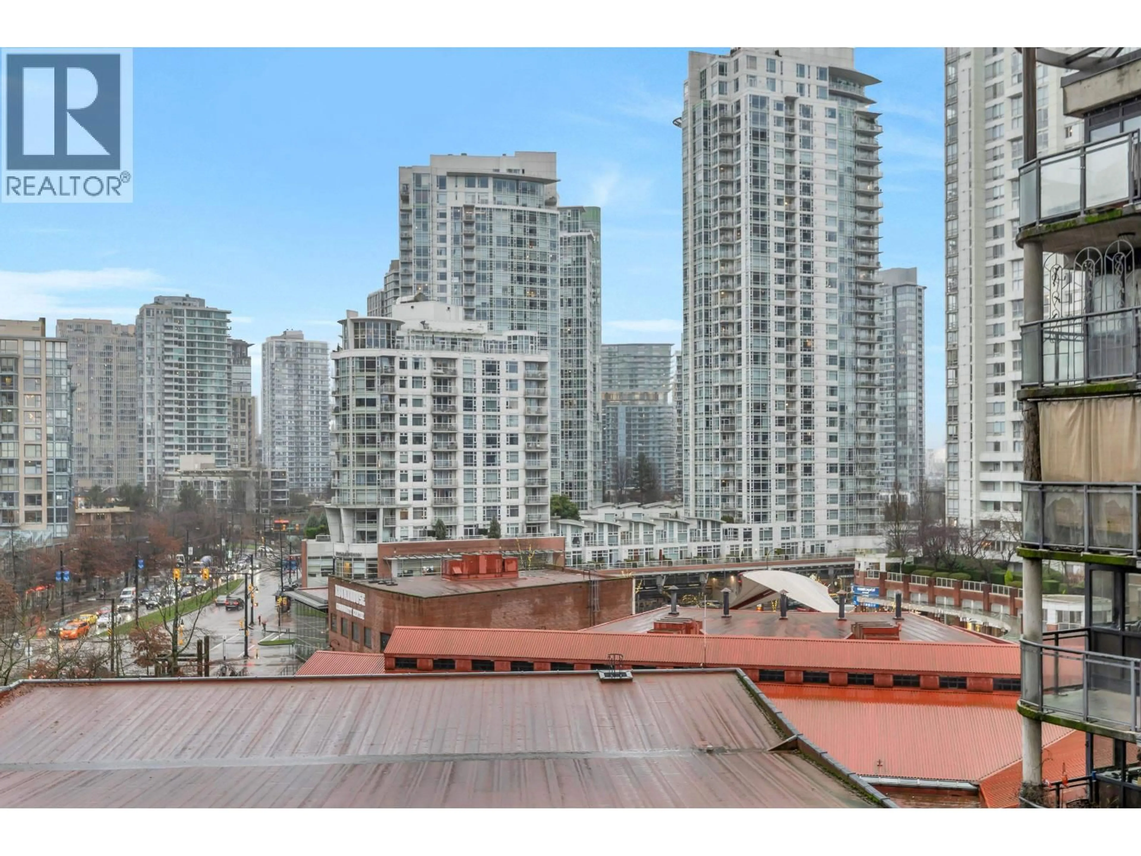 Patio, city buildings view from balcony for 8A - 199 DRAKE STREET, Vancouver British Columbia V6Z2T9