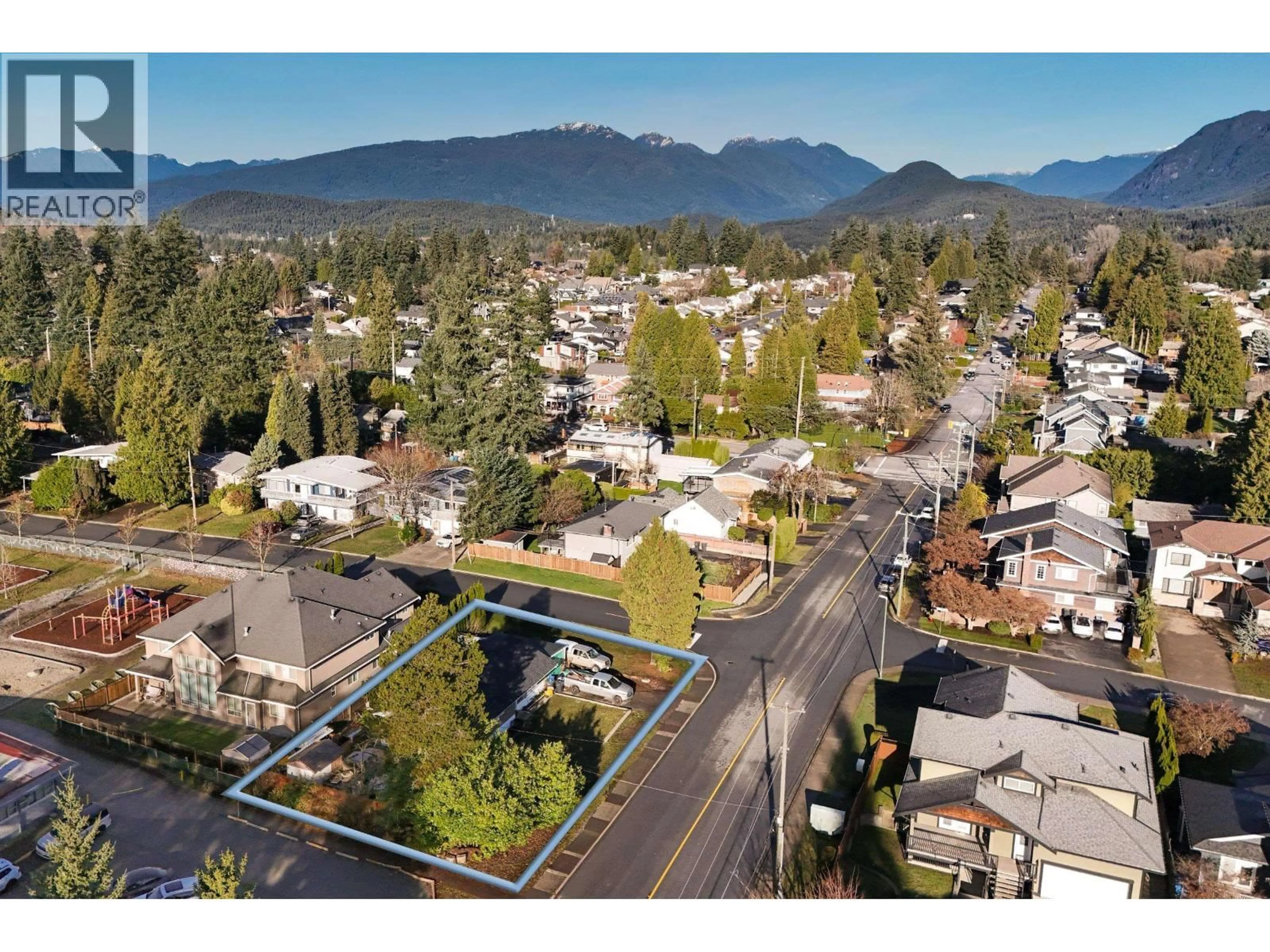 A pic from outside/outdoor area/front of a property/back of a property/a pic from drone, mountain view for 740 PORTER STREET, Coquitlam British Columbia V3J5B4