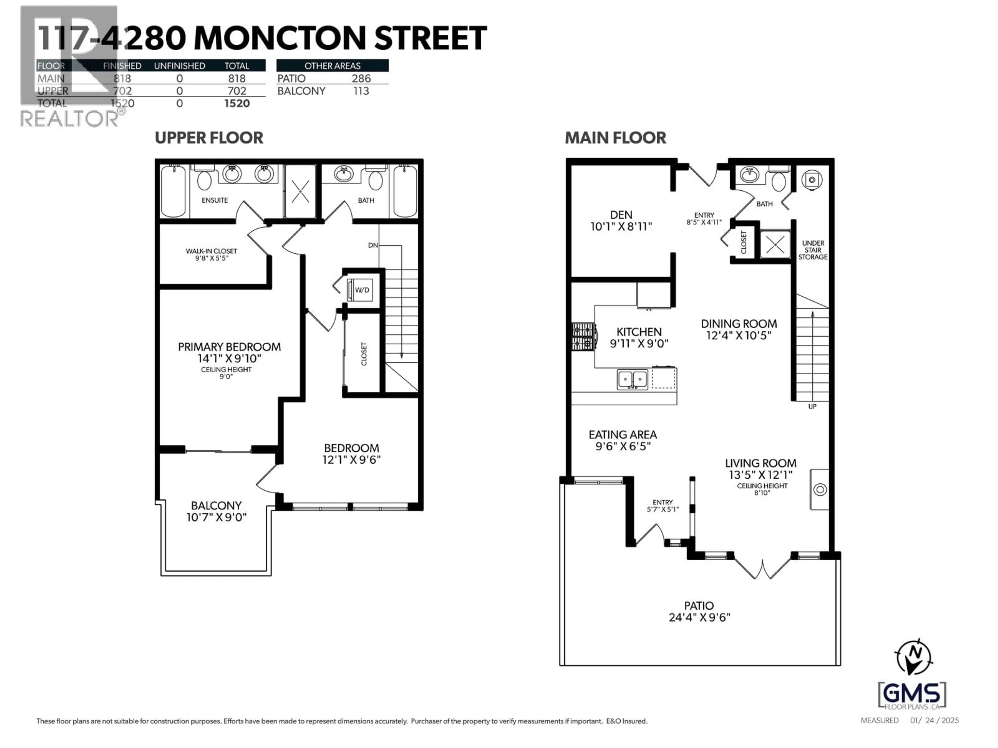 Floor plan for 117 - 4280 MONCTON STREET, Richmond British Columbia V7E6T4