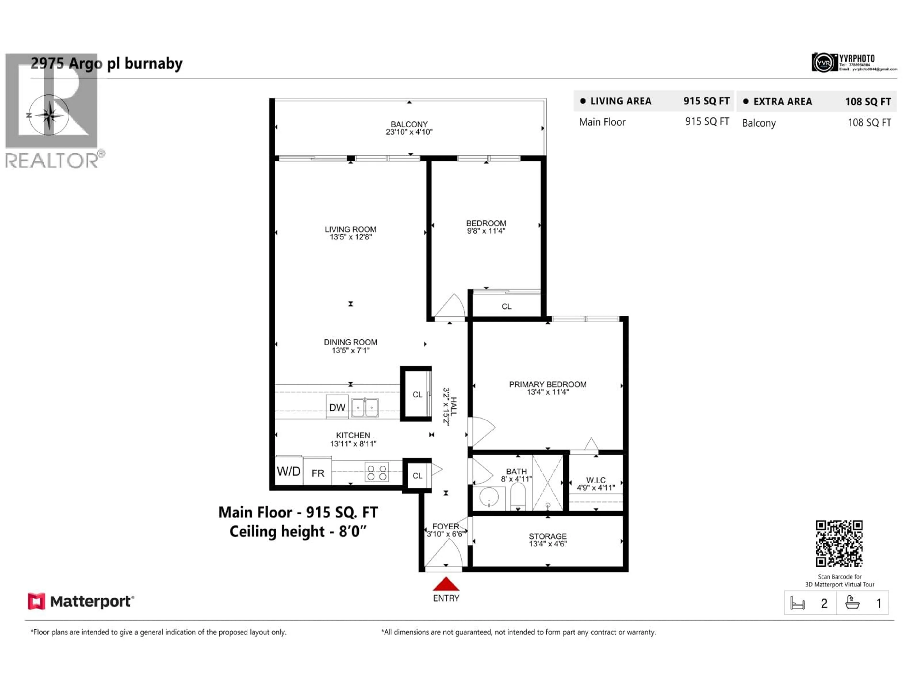 Floor plan for 2975 ARGO PLACE, Burnaby British Columbia V3J7G2