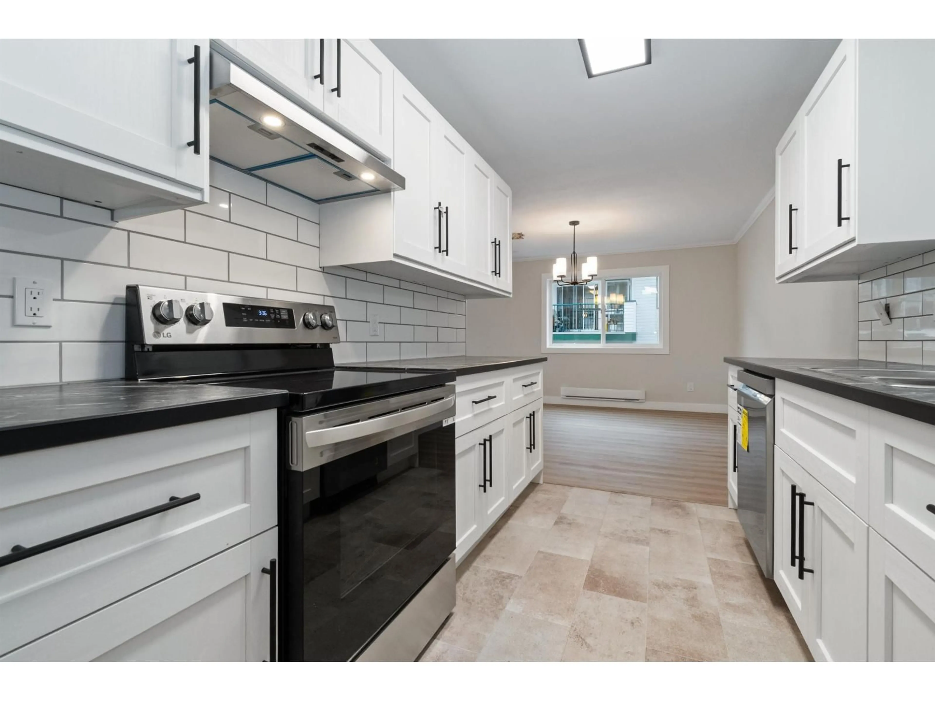 Standard kitchen, ceramic/tile floor for 301 - 9175 EDWARD STREET, Chilliwack British Columbia V2P4C5