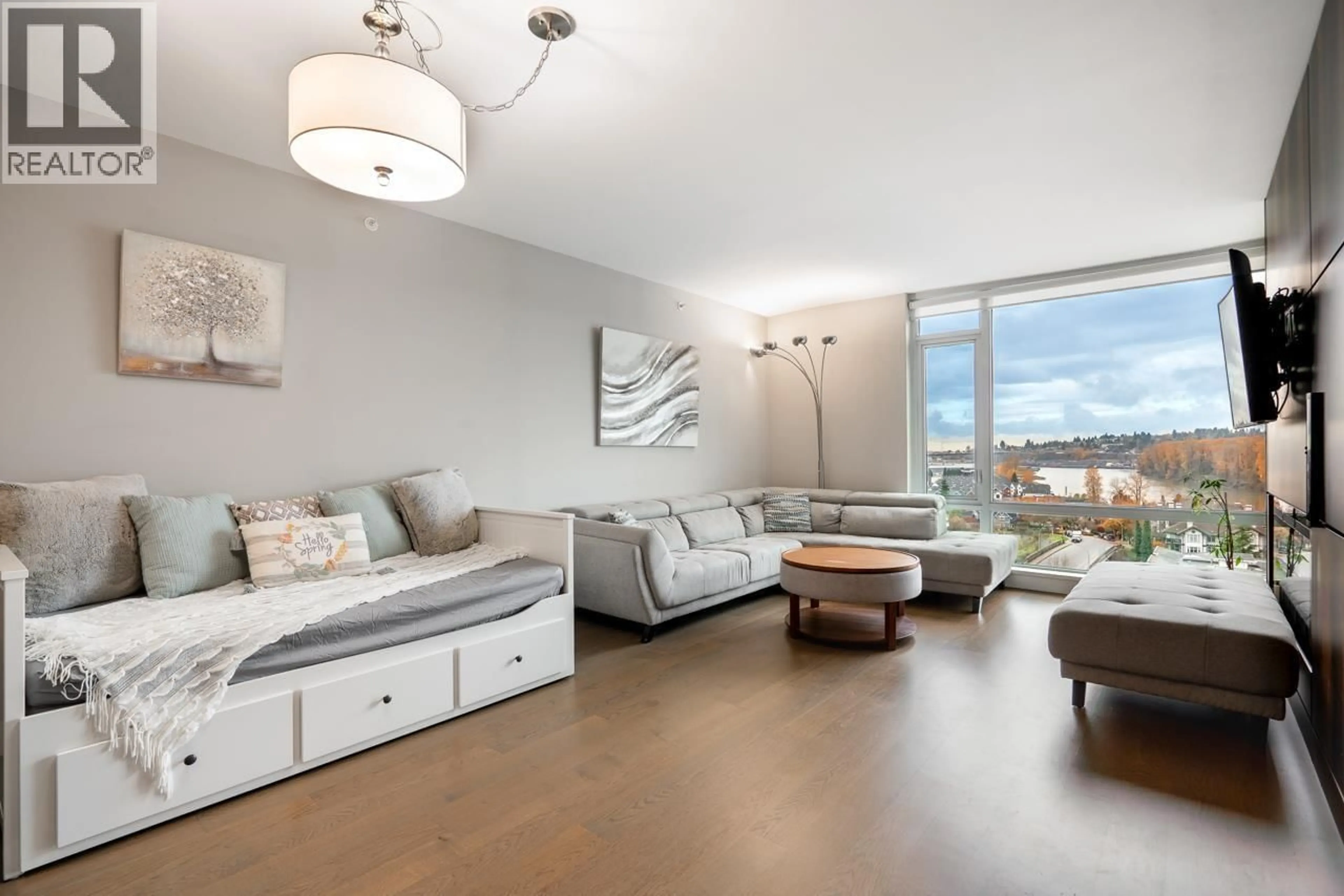 Living room with furniture, unknown for 1302 - 210 SALTER STREET, New Westminster British Columbia V3M0J9