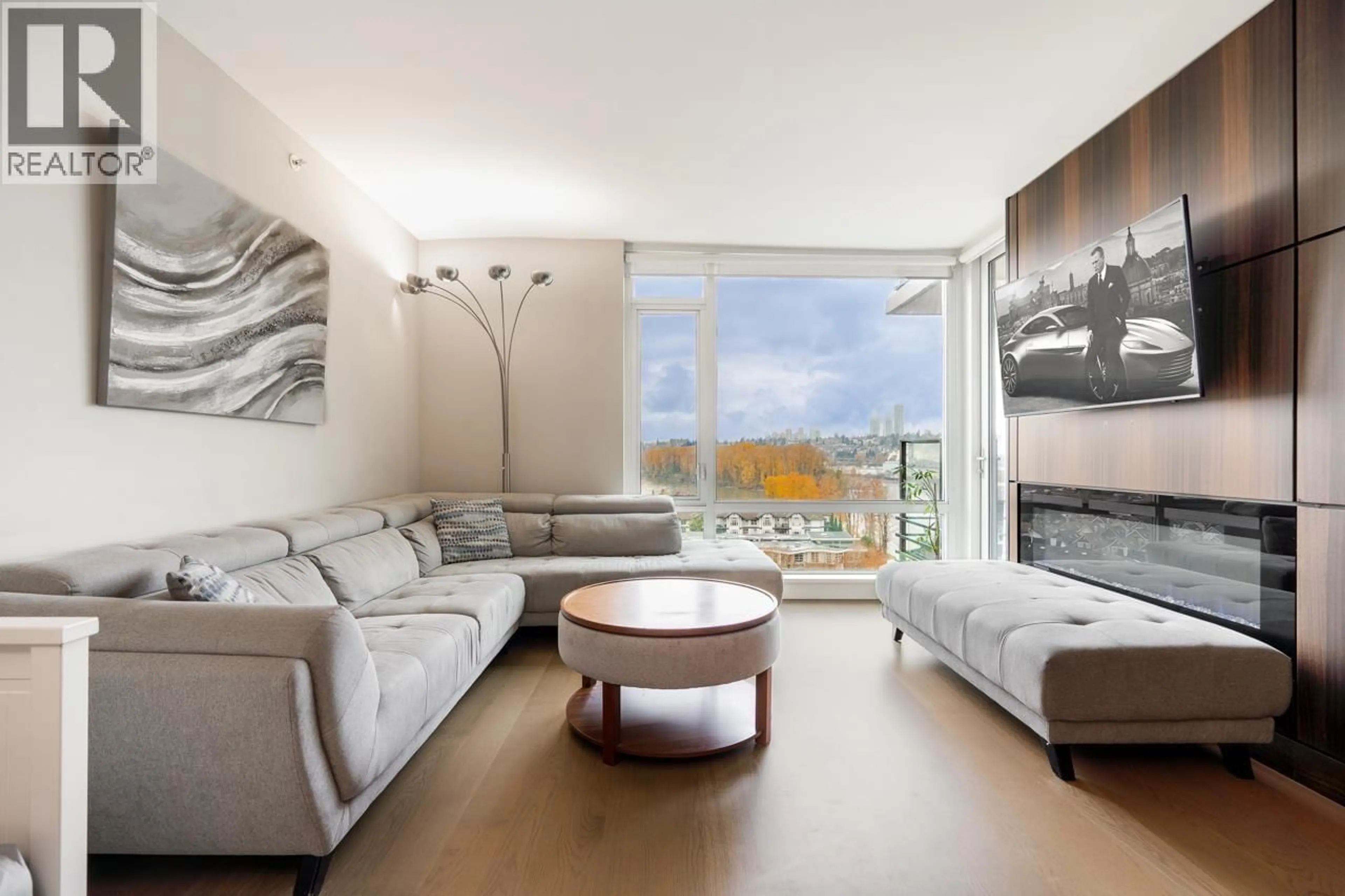 Living room with furniture, unknown for 1302 - 210 SALTER STREET, New Westminster British Columbia V3M0J9