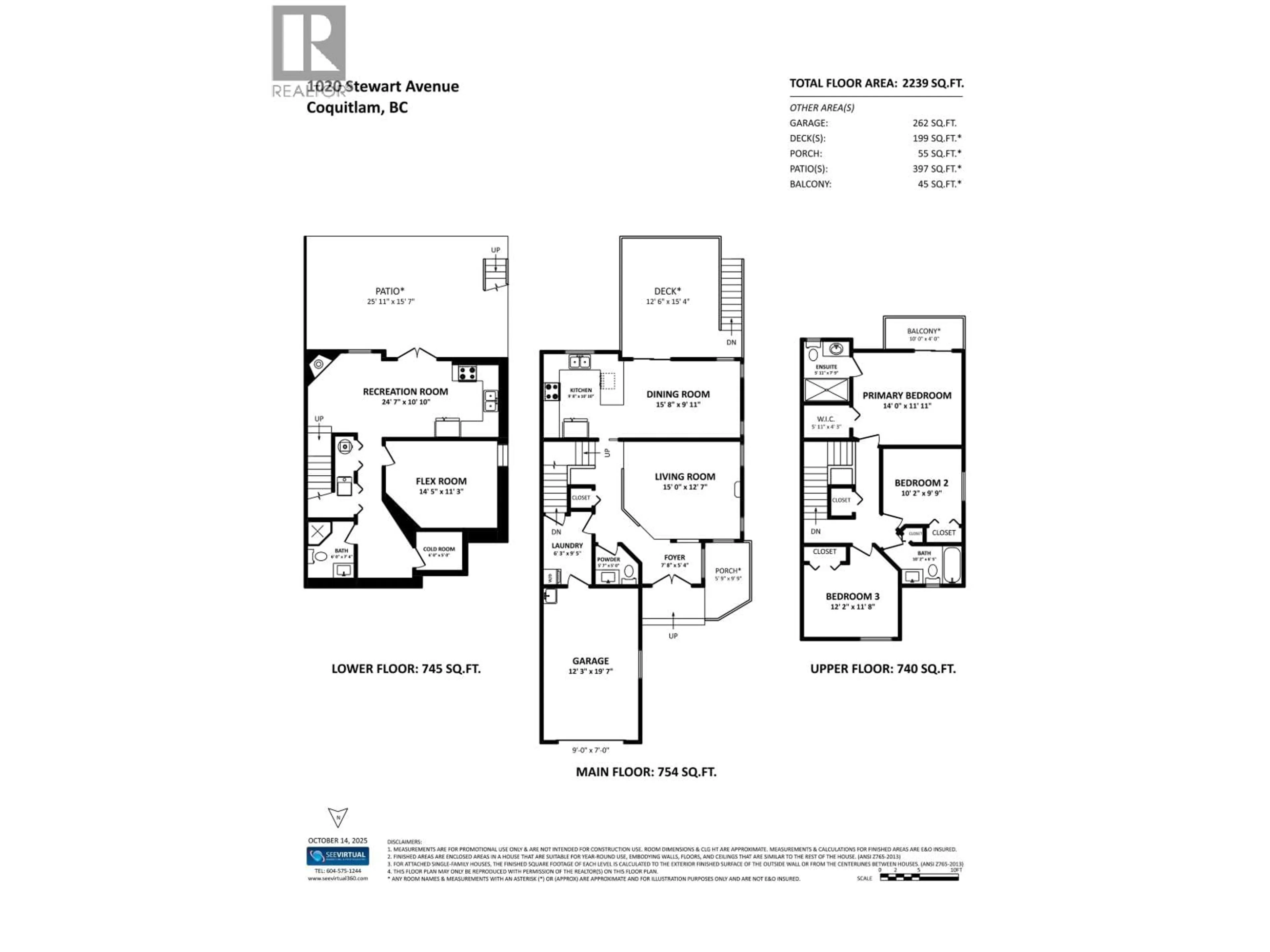 Floor plan for 1020 STEWART AVENUE, Coquitlam British Columbia V3K2N6