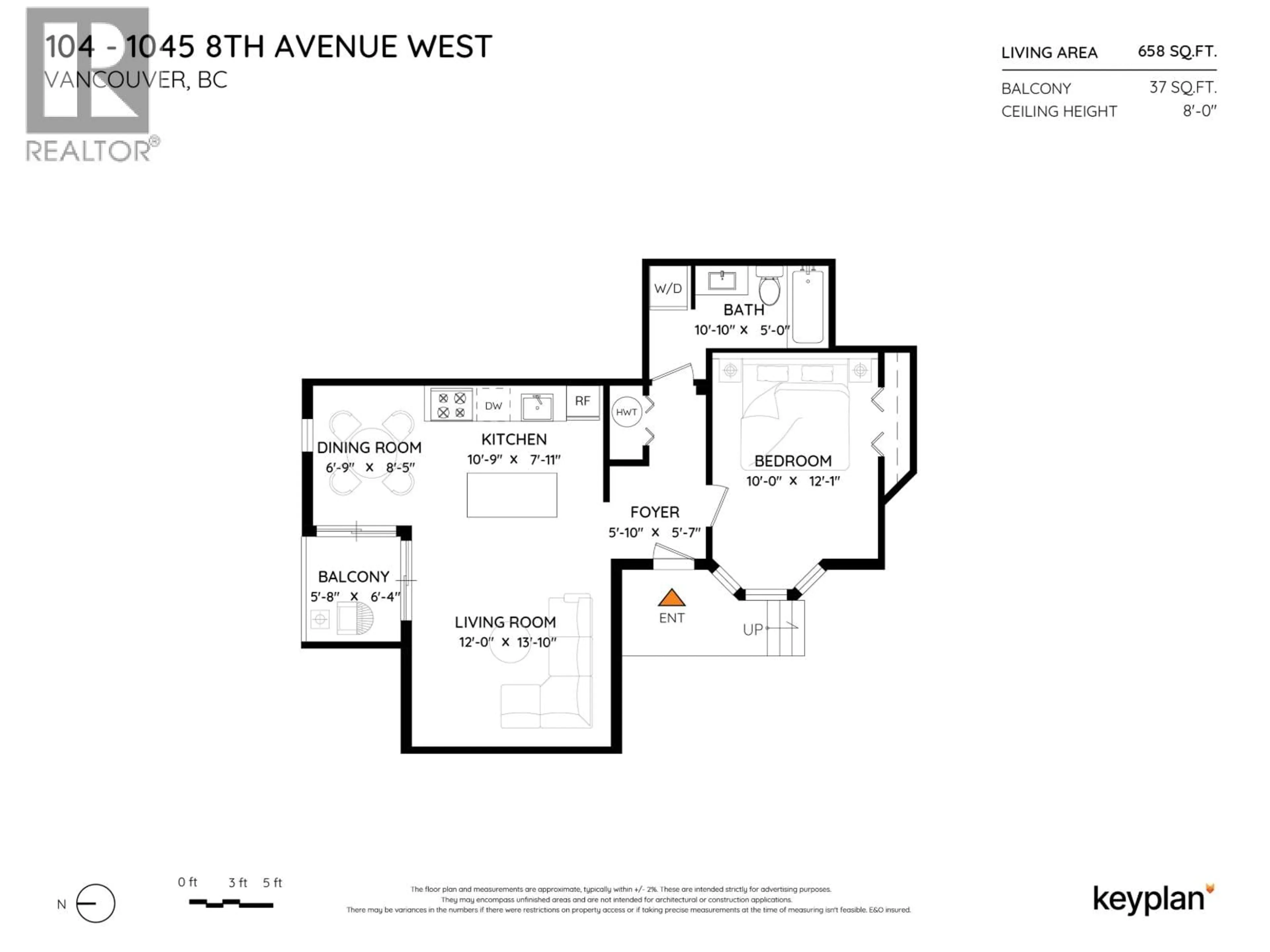 Floor plan for 104 - 1045 8TH AVENUE, Vancouver British Columbia V6H1C3
