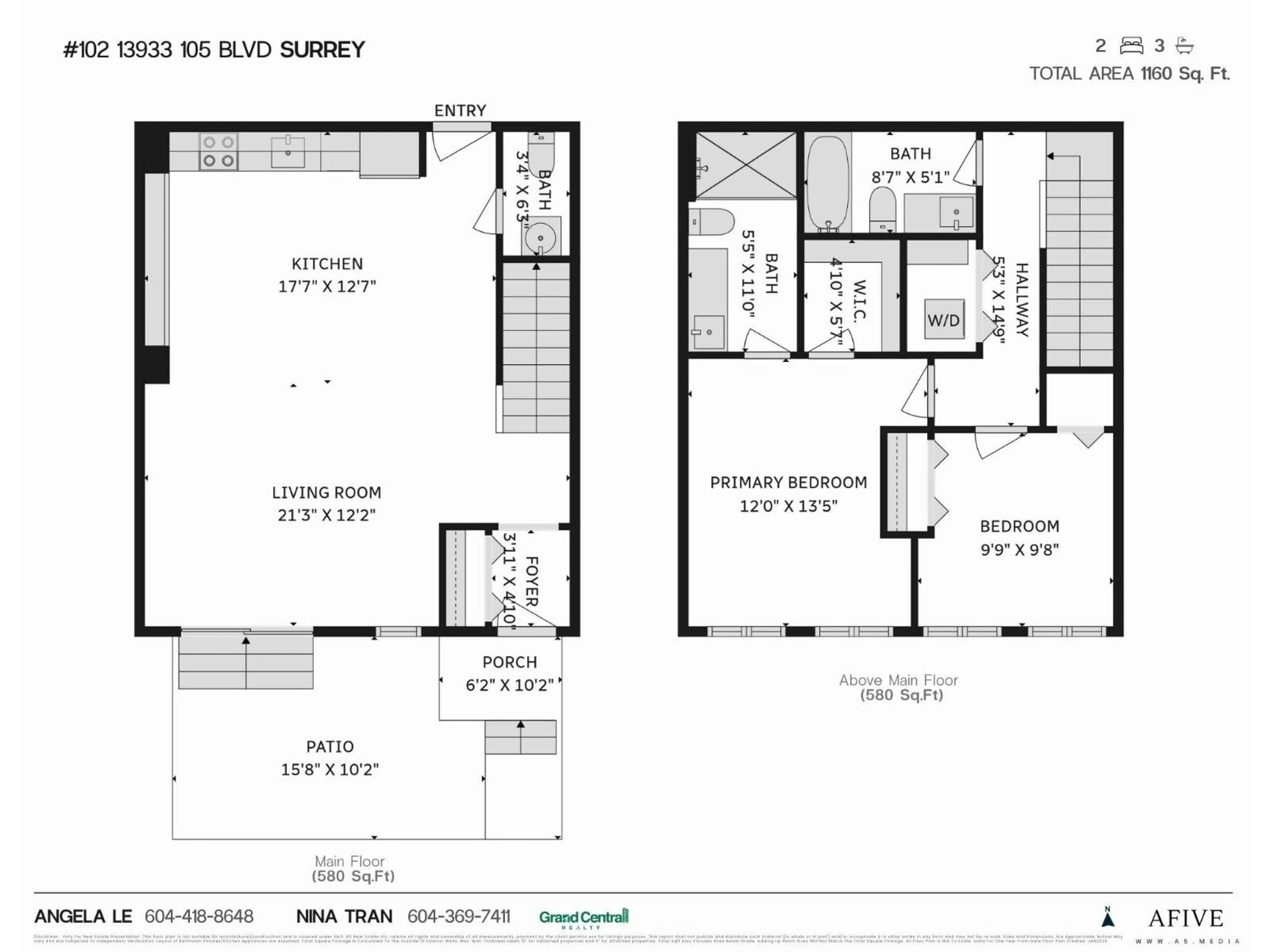 Floor plan for 102 - 13933 105 BOULEVARD, Surrey British Columbia V3T0R6