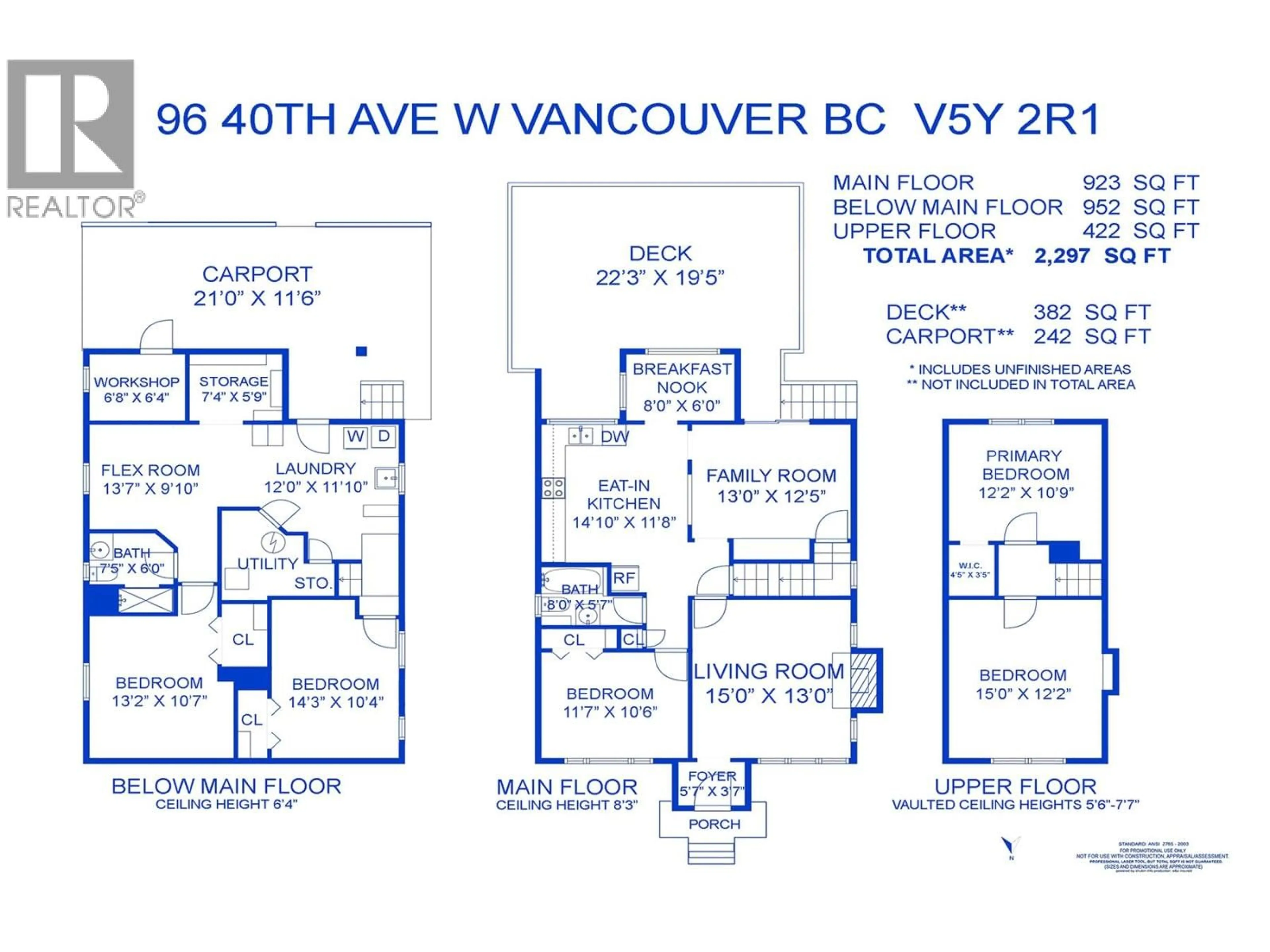 Floor plan for 96 40TH AVENUE, Vancouver British Columbia V5Y2R1