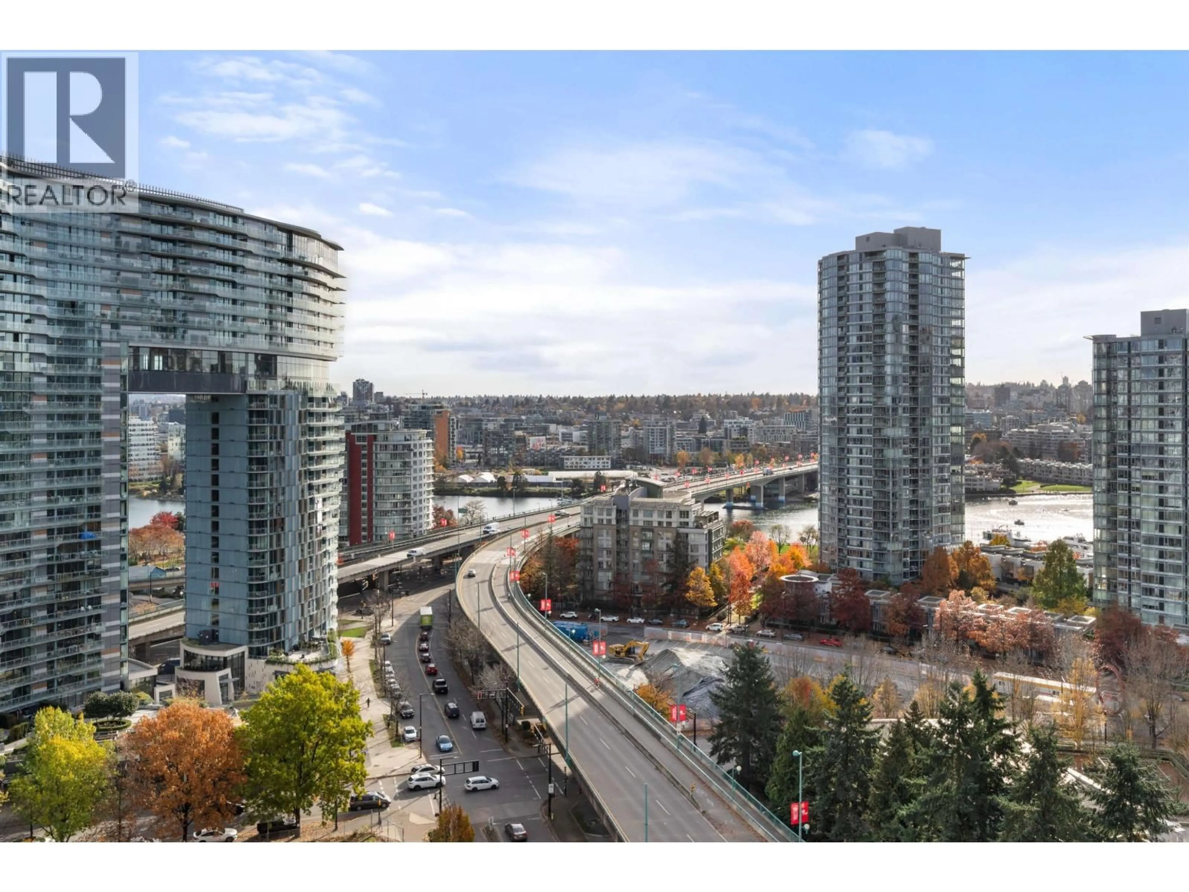 A pic from outside/outdoor area/front of a property/back of a property/a pic from drone, city buildings view from balcony for 1902 - 989 BEATTY STREET, Vancouver British Columbia V6Z3C2