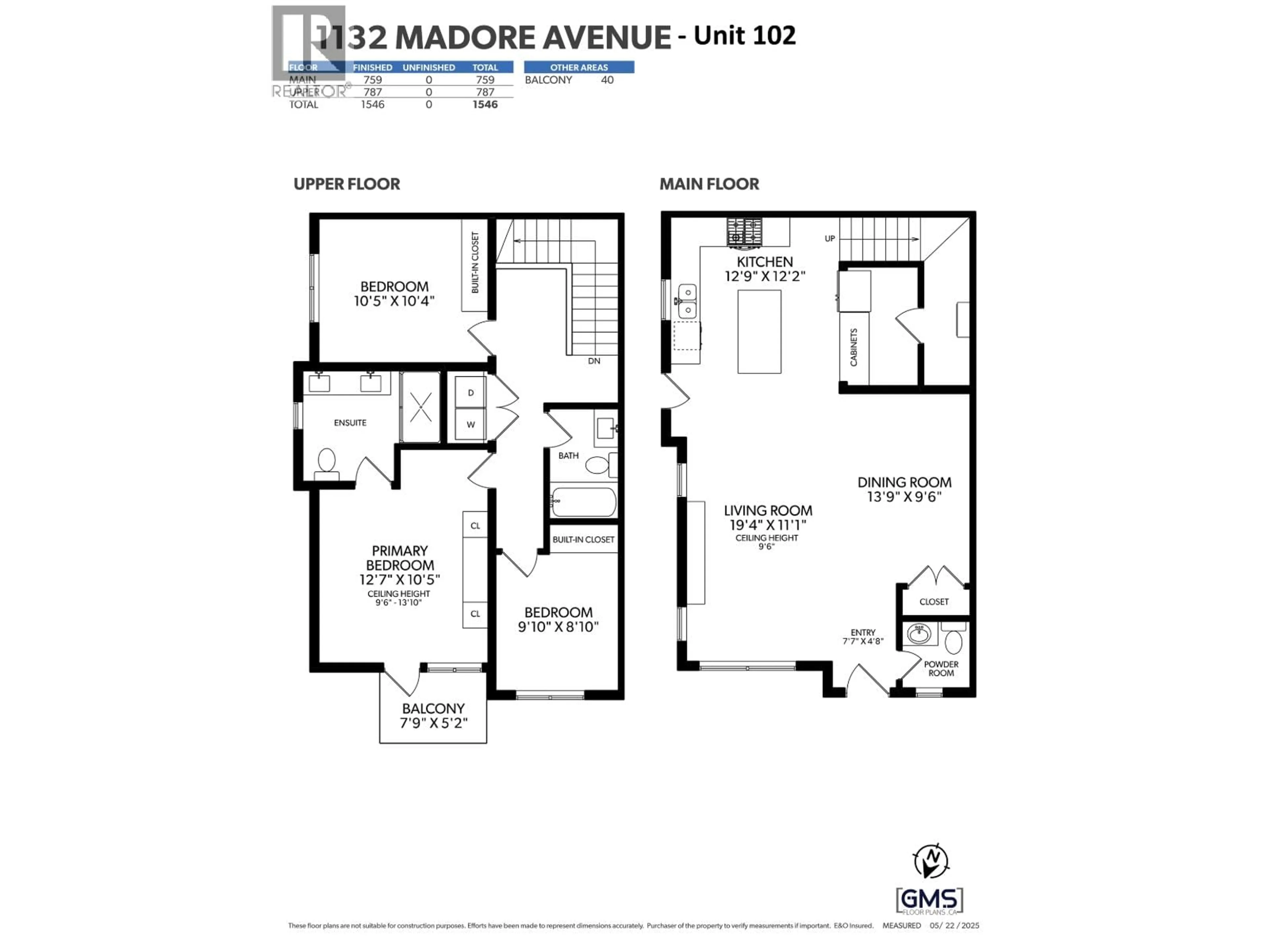 Floor plan for 102 - 1132 MADORE AVENUE, Coquitlam British Columbia V3K3B9