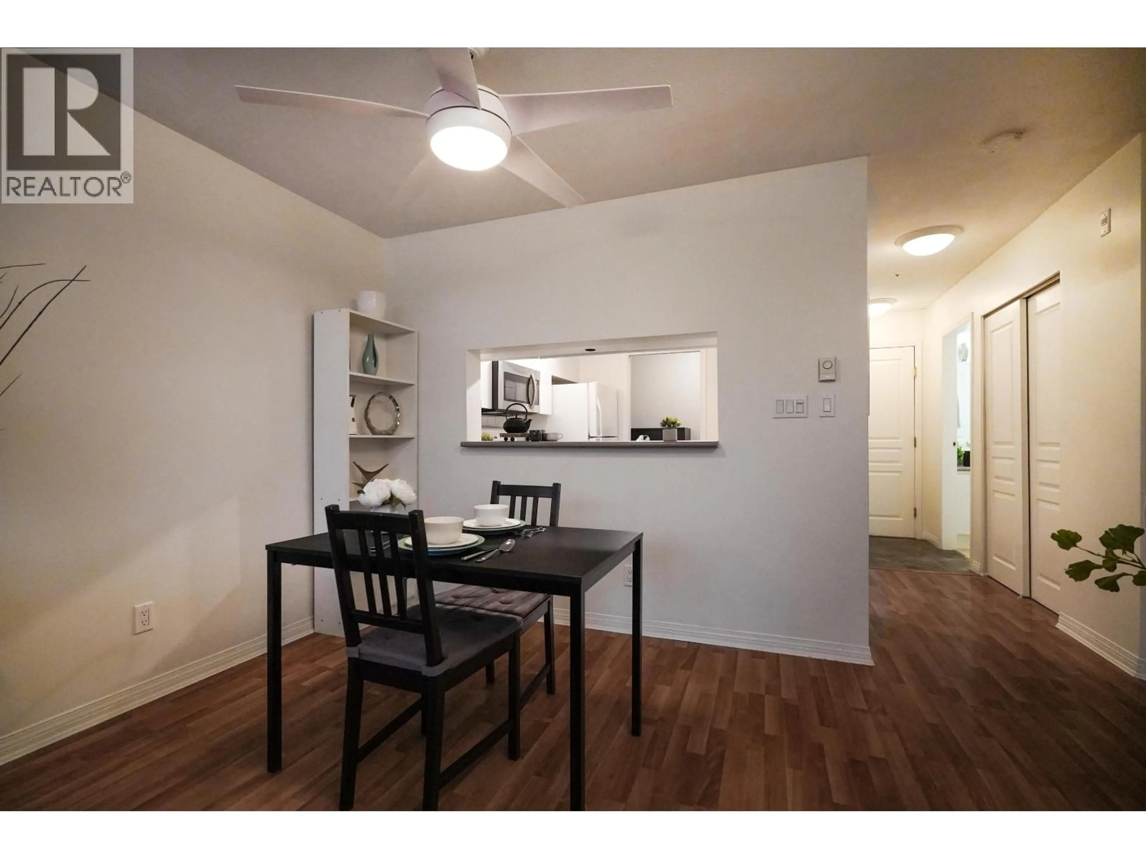 Standard kitchen, wood/laminate floor for 302 - 8420 JELLICOE STREET, Vancouver British Columbia V5S4T1