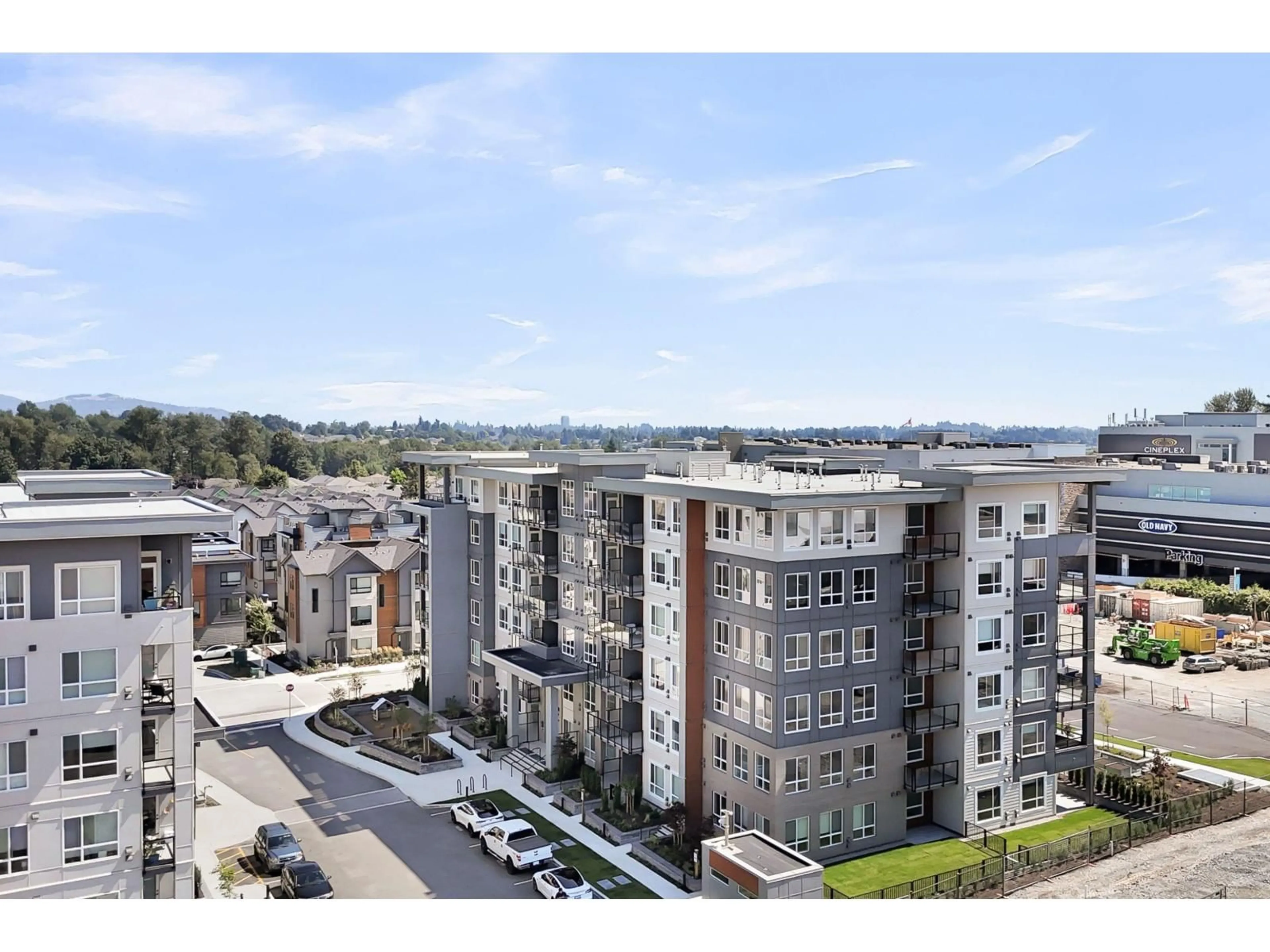 A pic from outside/outdoor area/front of a property/back of a property/a pic from drone, city buildings view from balcony for 511 - 30494 CARDINAL AVENUE, Abbotsford British Columbia V2T0M1