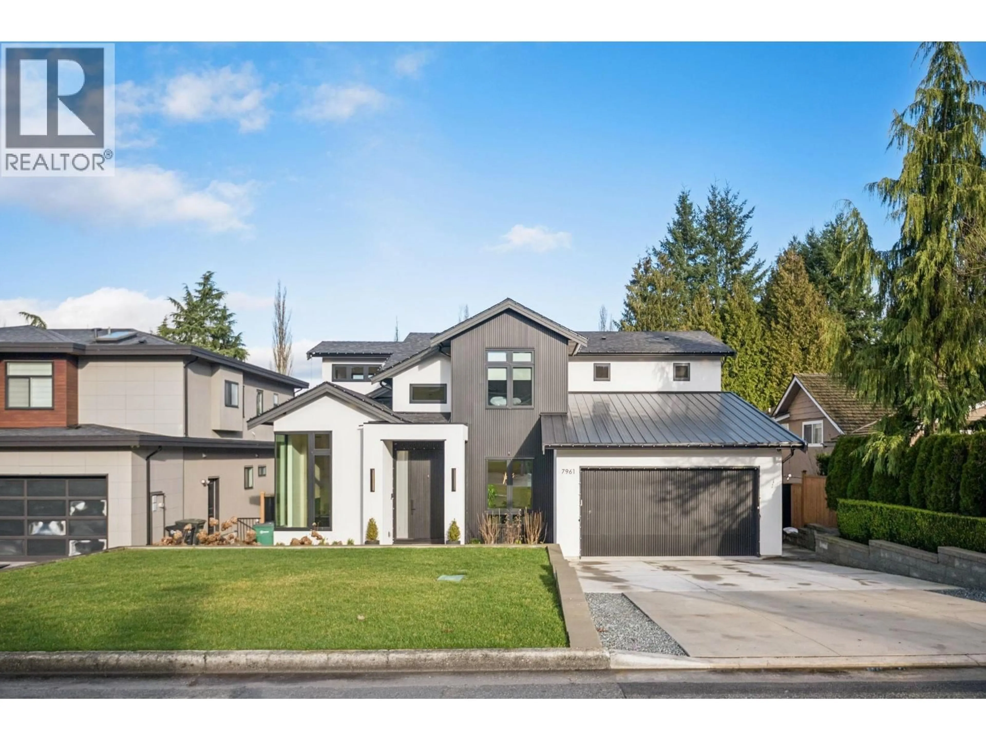Home with vinyl exterior material, street for 7961 BURNFIELD CRESCENT, Burnaby British Columbia V5E2B8