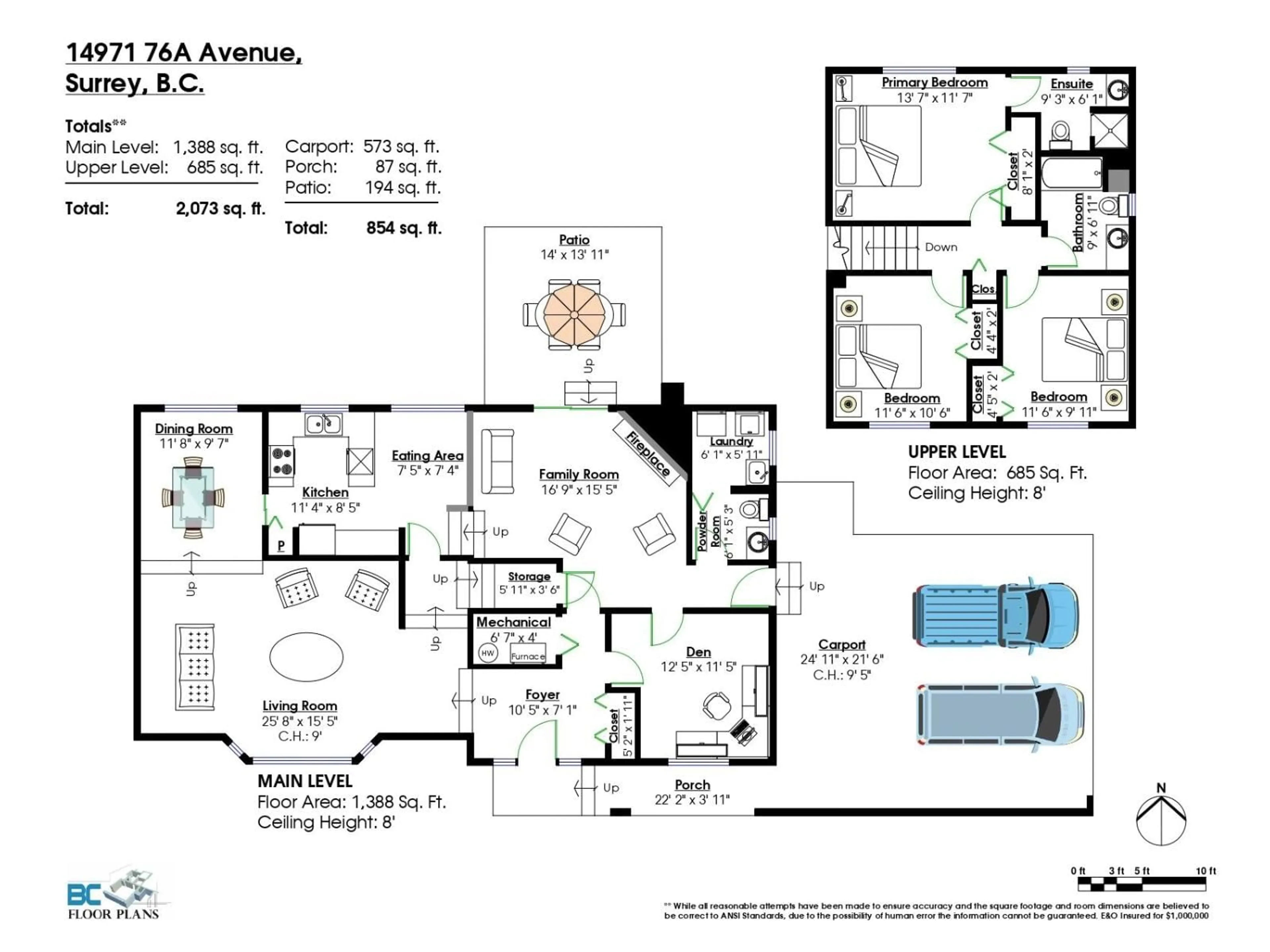 Floor plan for 14971 76A AVENUE, Surrey British Columbia V3S5P1