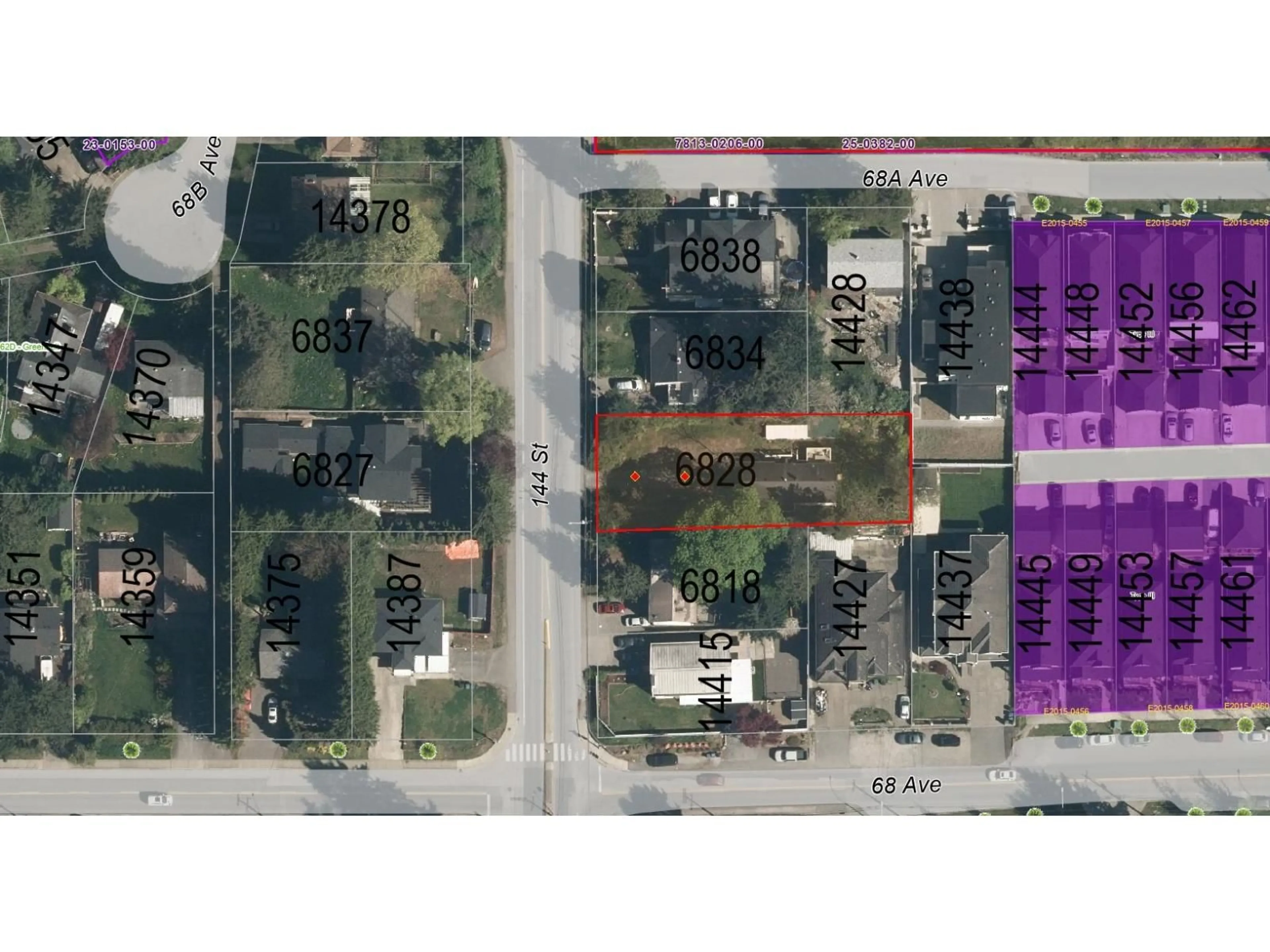 A pic from outside/outdoor area/front of a property/back of a property/a pic from drone, street for 6828 144 STREET, Surrey British Columbia V3W5R7