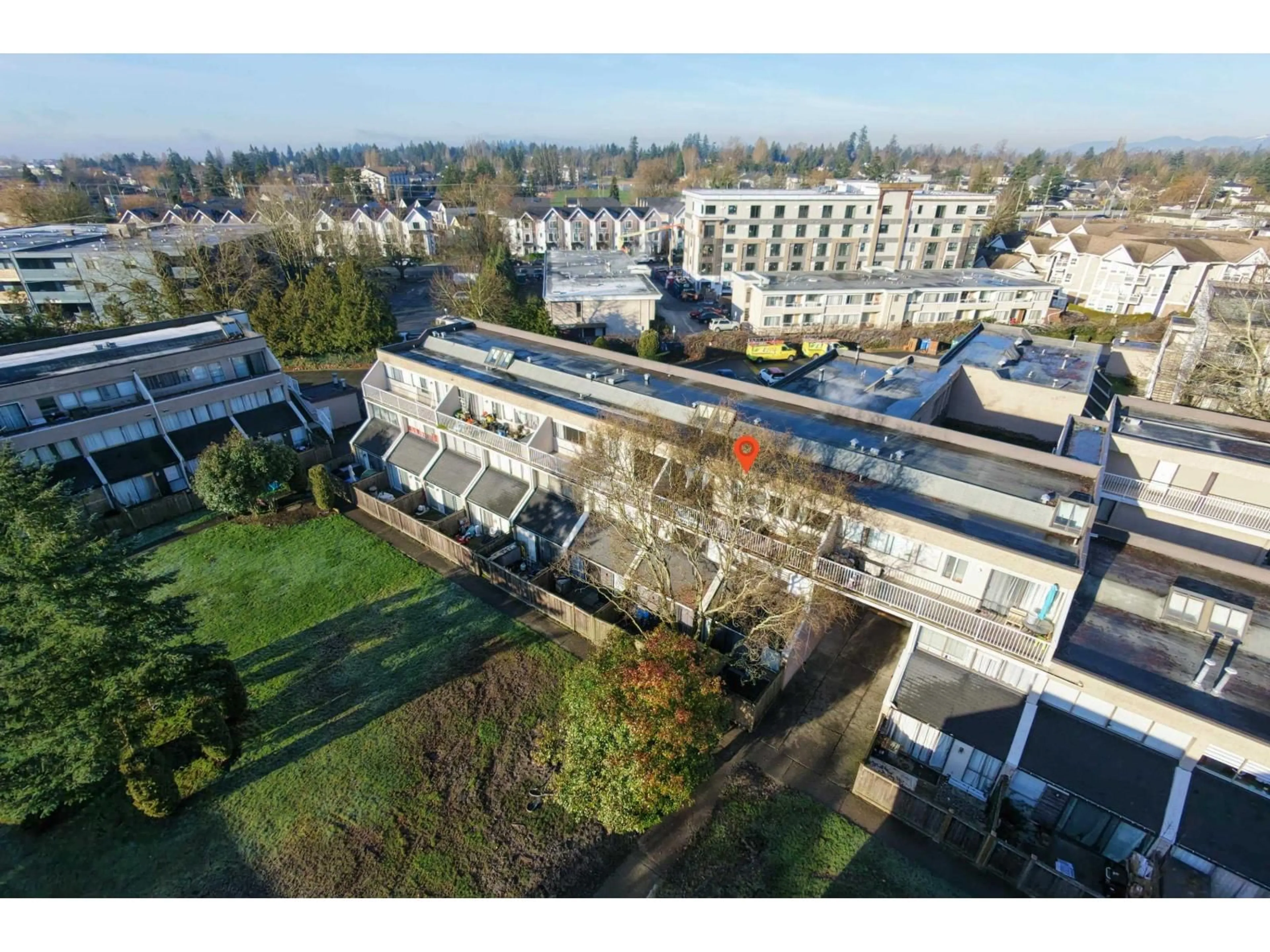 A pic from outside/outdoor area/front of a property/back of a property/a pic from drone, city buildings view from balcony for 44 - 17706 60 AVENUE, Surrey British Columbia V3S1V2