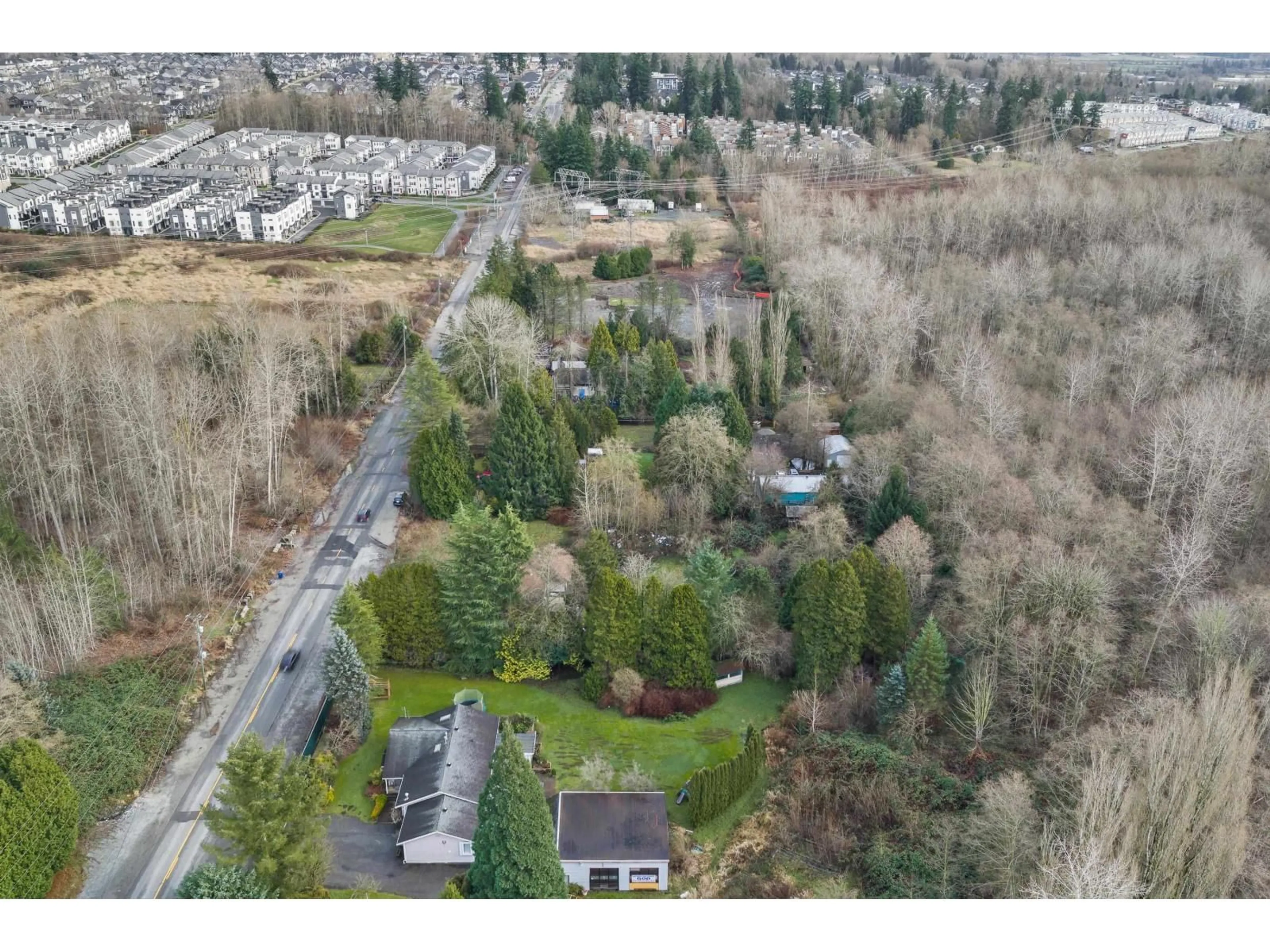 A pic from outside/outdoor area/front of a property/back of a property/a pic from drone, forest/trees view for 16184 20 AVENUE, Surrey British Columbia V3Z9M8