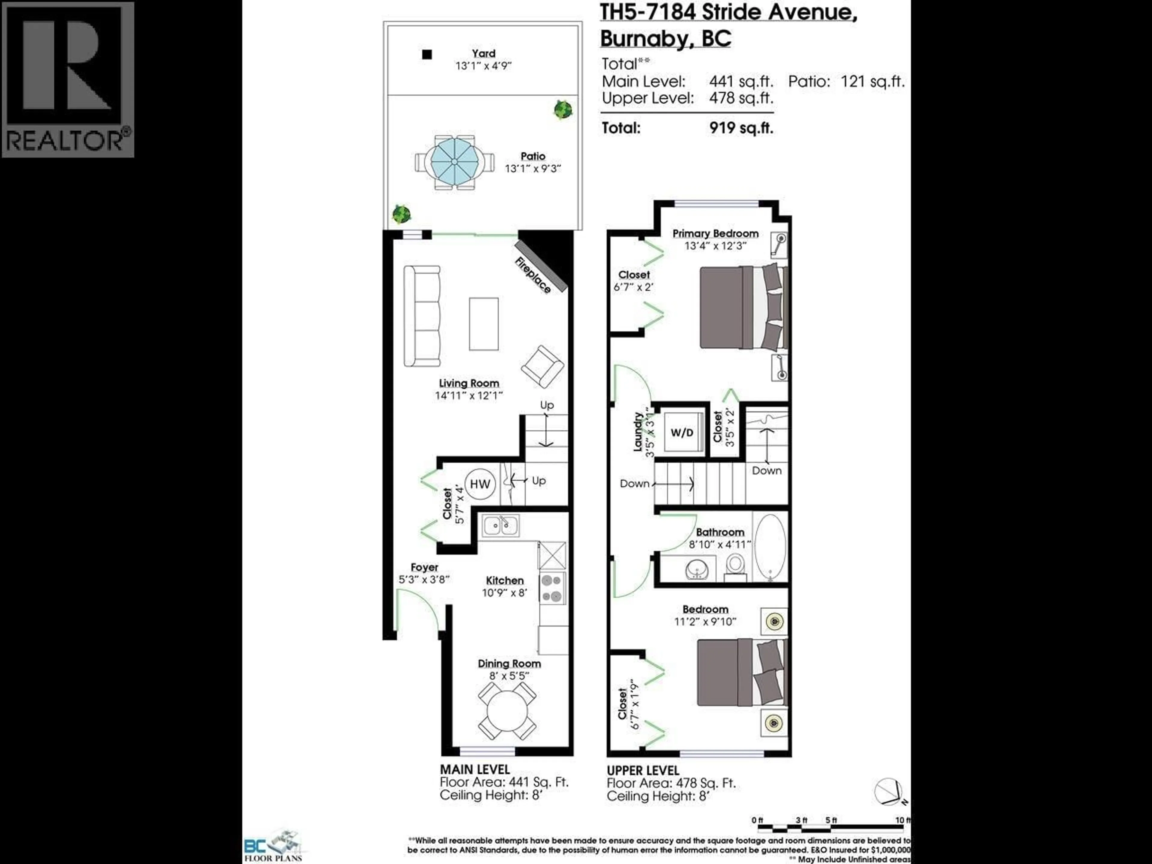 Floor plan for 5 - 7184 STRIDE AVENUE, Burnaby British Columbia V3N1T7