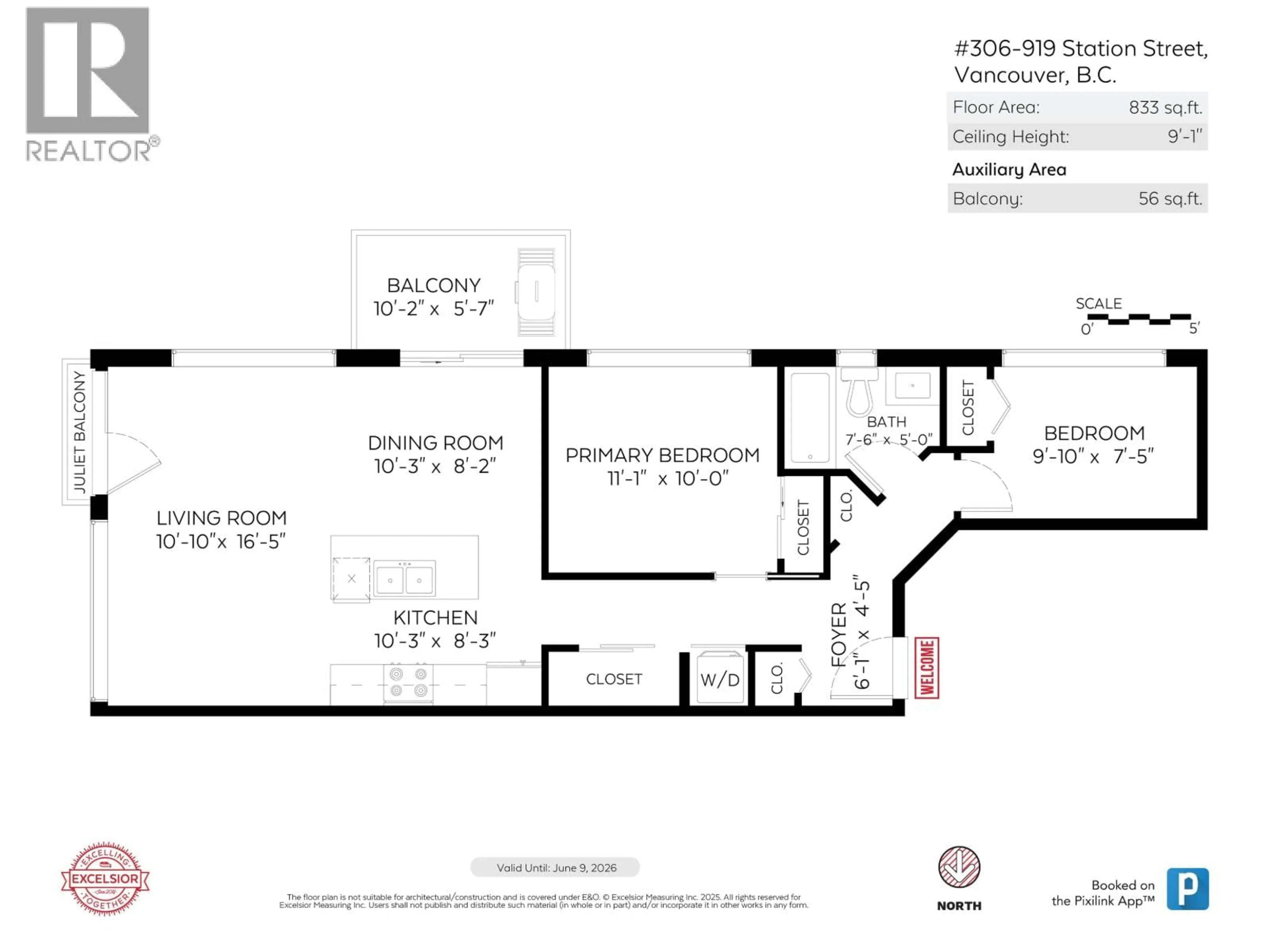 Floor plan for 306 - 919 STATION STREET, Vancouver British Columbia V6A4L9