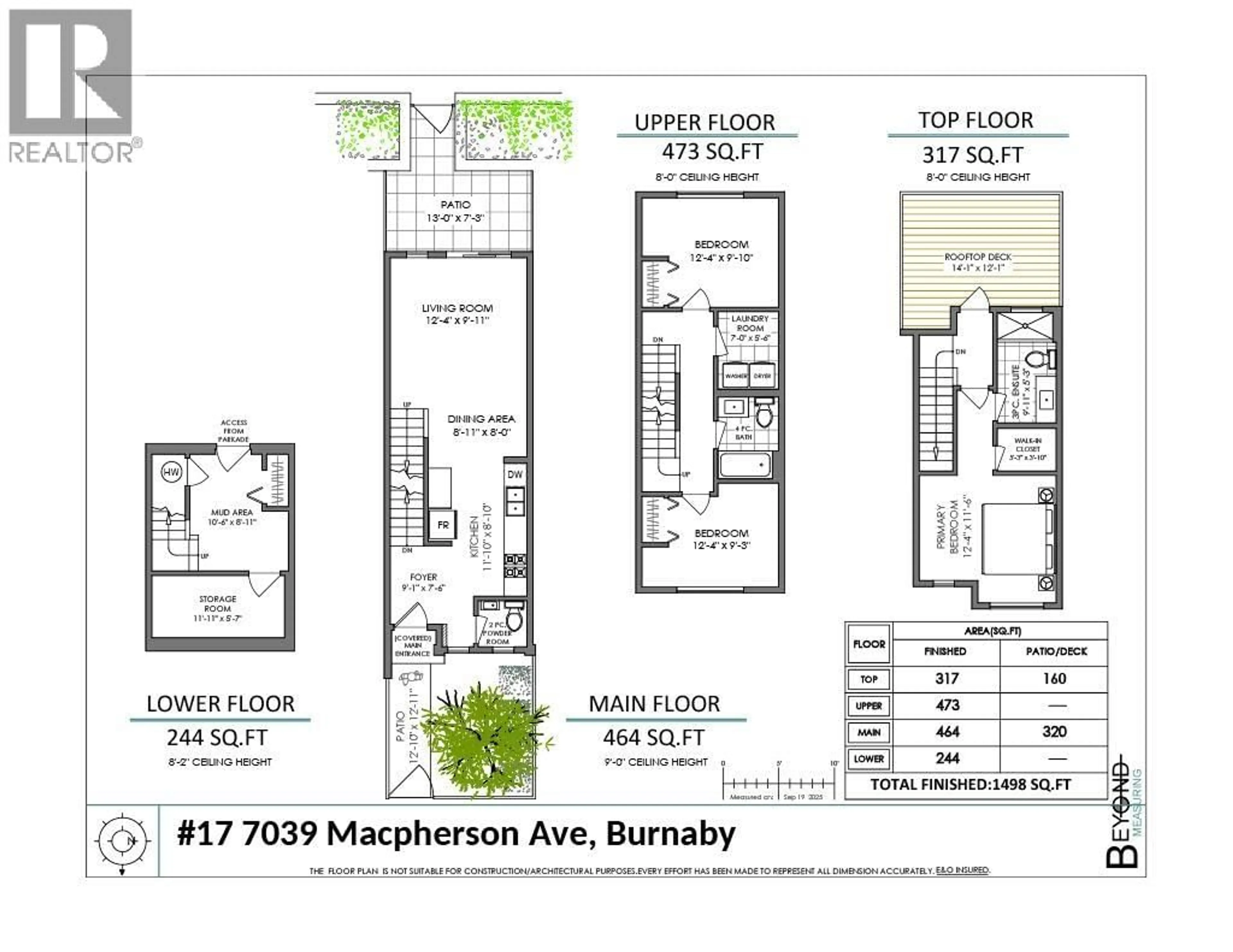 Floor plan for 17 - 7039 MACPHERSON AVENUE, Burnaby British Columbia V5J4N4