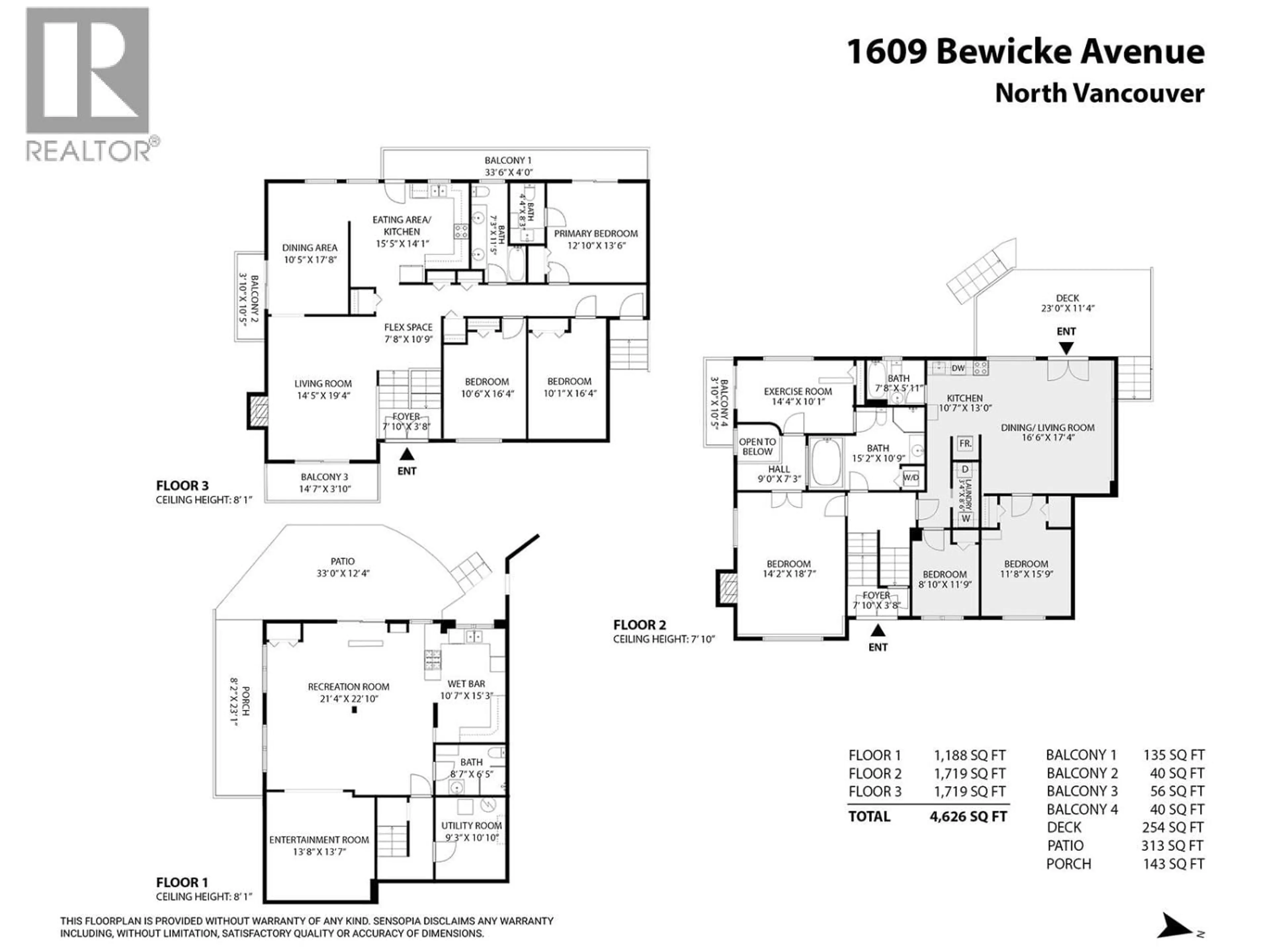 Floor plan for 1609 BEWICKE AVENUE, North Vancouver British Columbia V7M3C2