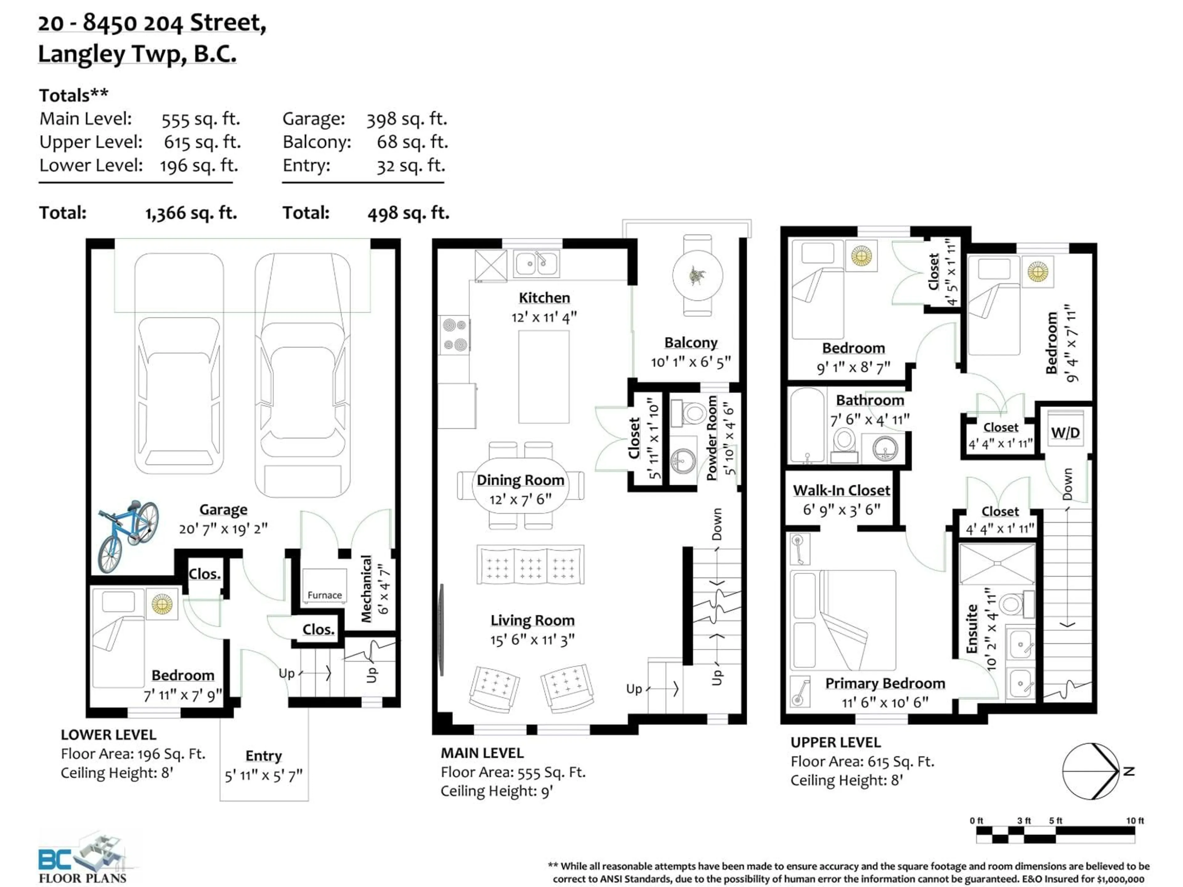 Floor plan for 20 - 8450 204 STREET, Langley British Columbia V2Y3M7