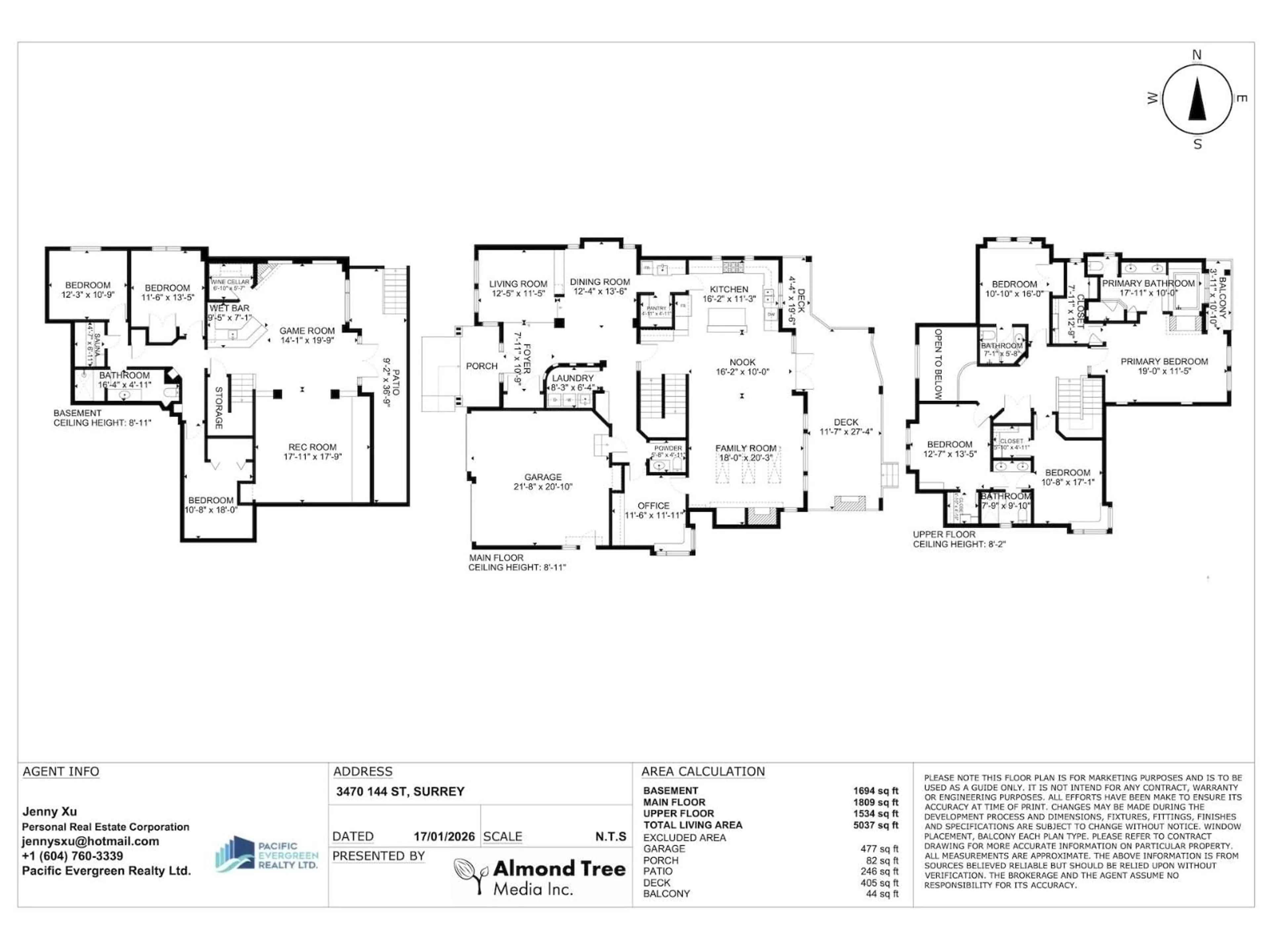 Floor plan for 3470 144 STREET, Surrey British Columbia V4P2A1